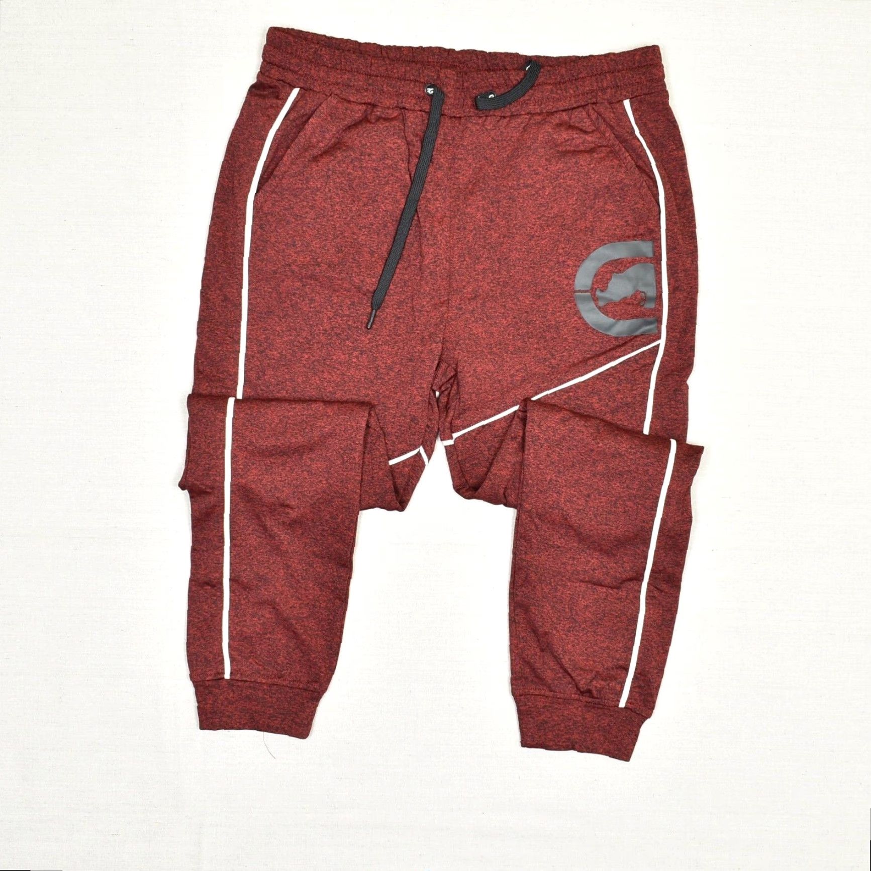 Ecko Unltd. Ecko Unltd. Men Jogger Pants XL Red Drawstring Polyester Tapered Front Flat 28in Inseam Skinny Sweat/Skinnny? Size US 36 / EU 52 - 2 Thumbnail