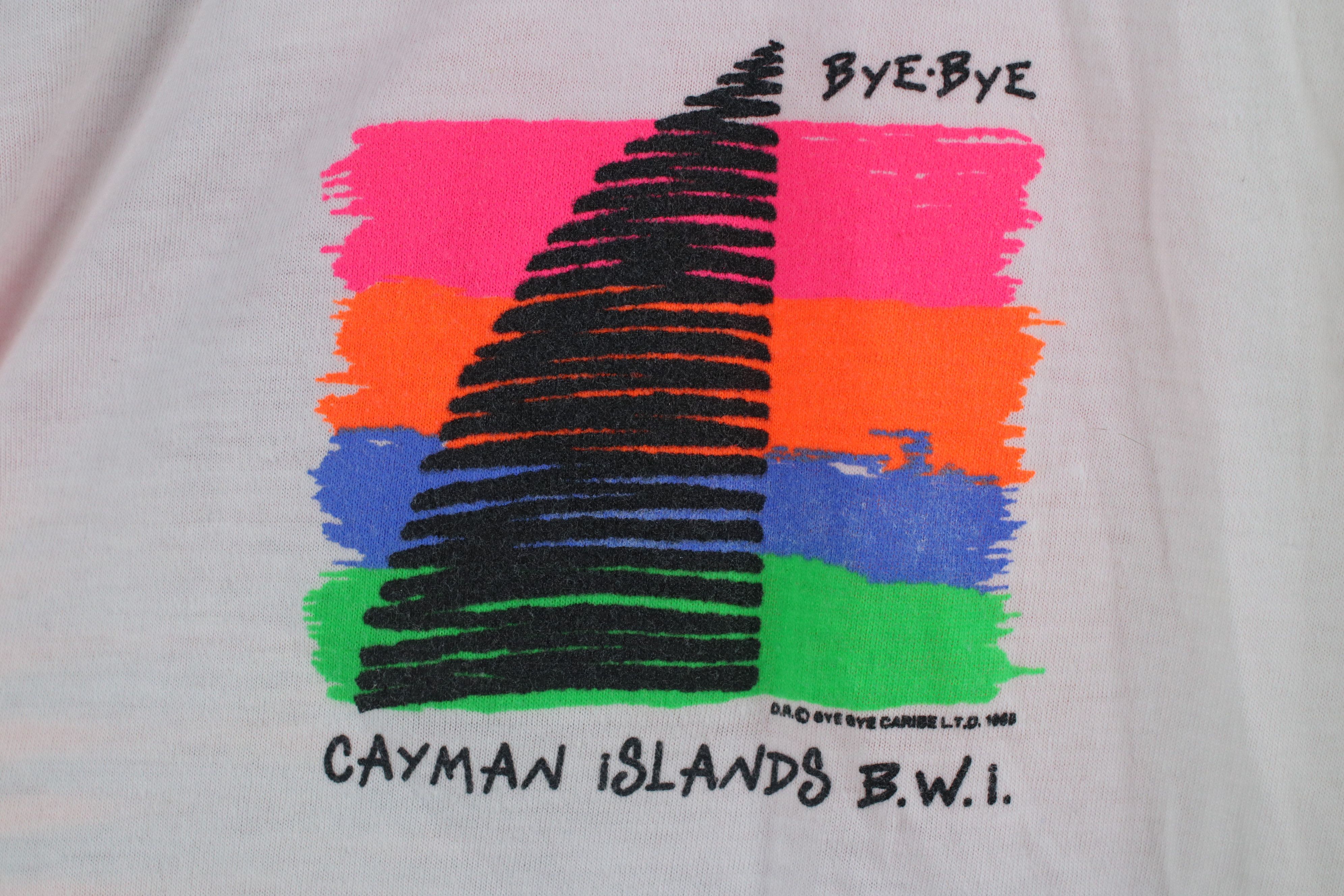 Vintage Vintage 80s Streetwear Sheer Cayman Islands Sailing T-Shirt Size US L / EU 52-54 / 3 - 4 Thumbnail