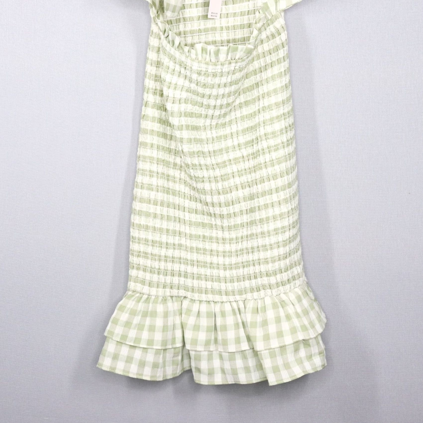 Anthropologie Anthropologie Gingham Mini Dress Mable Casual Sleeveless Smocked Cut Out NWT Green Spring Summer Womens Size M Size M / US 6-8 / IT 42-44 - 4 Thumbnail