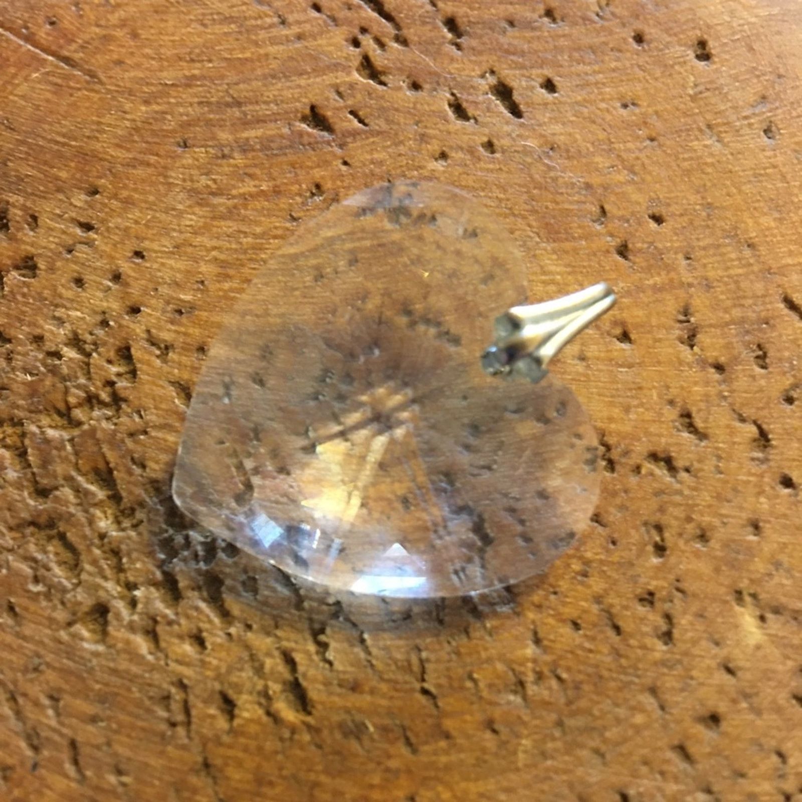 Vintage Vintage 80s faceted glass heart pendant Size ONE SIZE - 2 Thumbnail