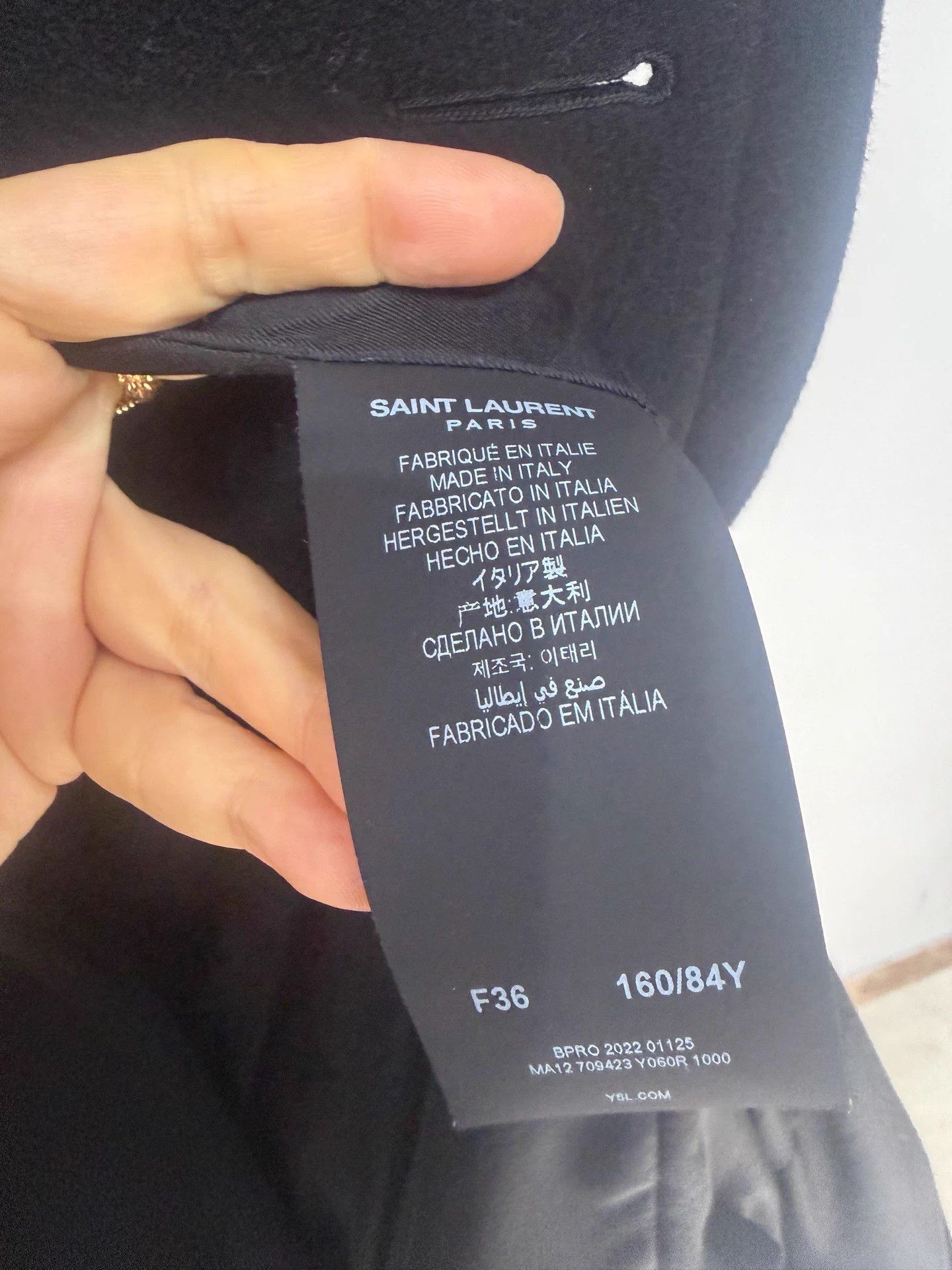 Saint Laurent Paris SLP Classic Double-Breasted Pea Wool Coat FR36 New Size XS / US 0-2 / IT 36-38 - 4 Thumbnail