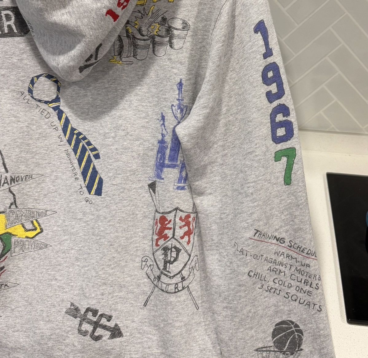 Polo Ralph Lauren Polo Ralph Lauren P Patch 1967 All Over Print Hoodie Size US M / EU 48-50 / 2 - 14 Thumbnail