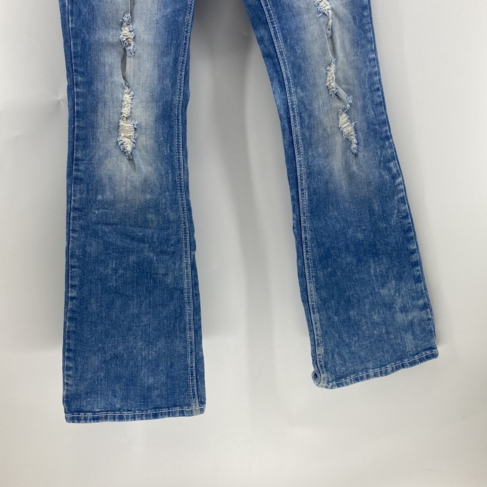 Other Ariya Vintage Y2K deconstructed lowrise flare jeans sz 7/8 Size 26" / US 2 / IT 38 - 8 Thumbnail