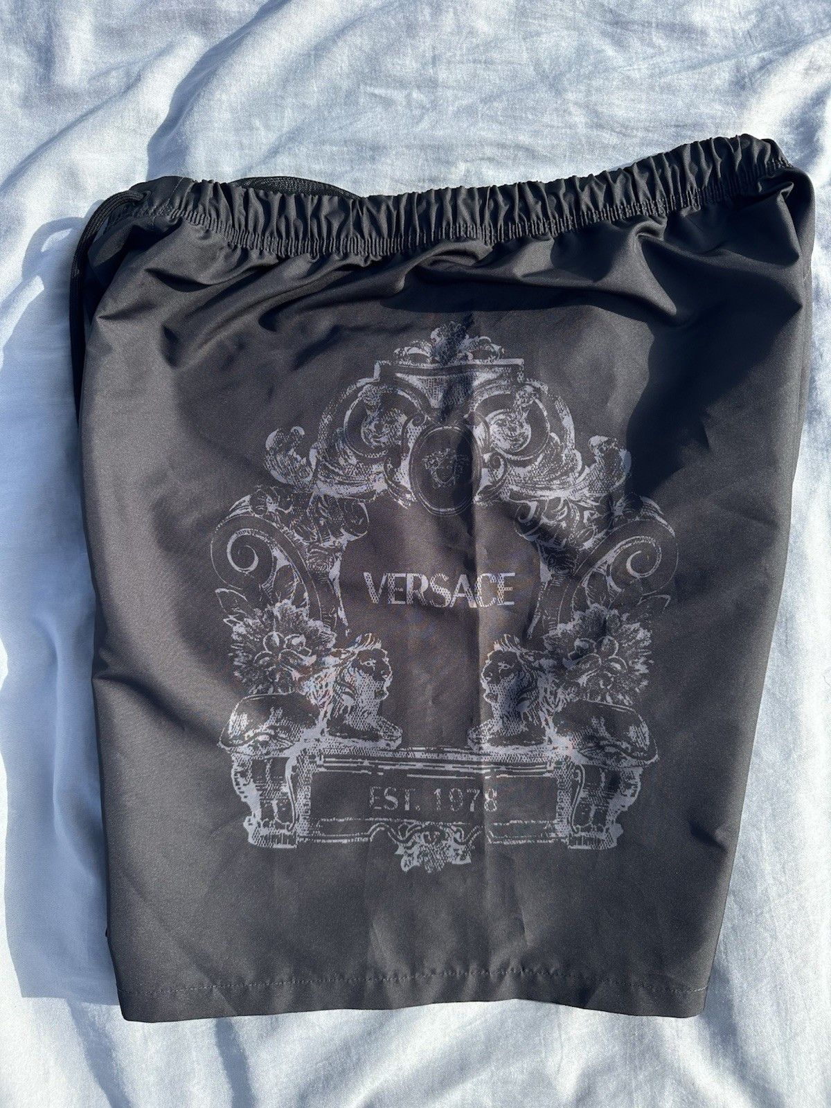Versace Black Versace Swim Suit / Shorts With Versace Logo In Grey Size US 32 / EU 48 - 2 Thumbnail