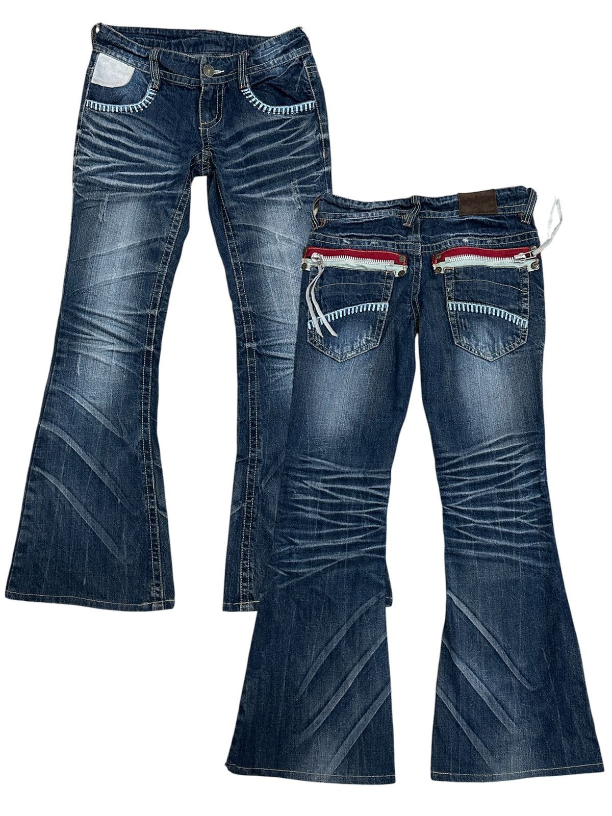Other No Brand Japanese Claw Mark Style Flare Denim Size US 27 - 1 Thumbnail