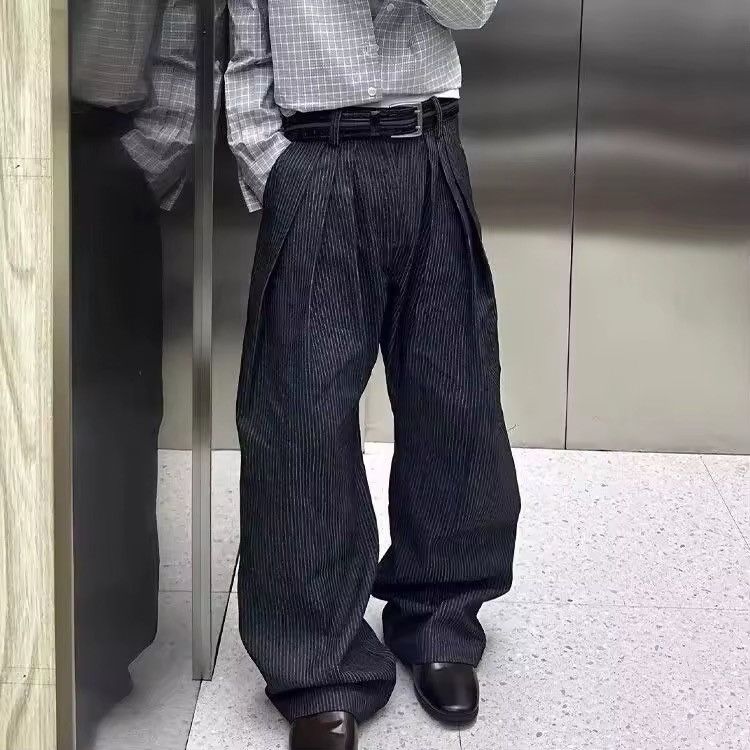 Other Striped Casual Basic Japanese Wide Leg Pants Y2k Size US 30 / EU 46 - 6 Thumbnail