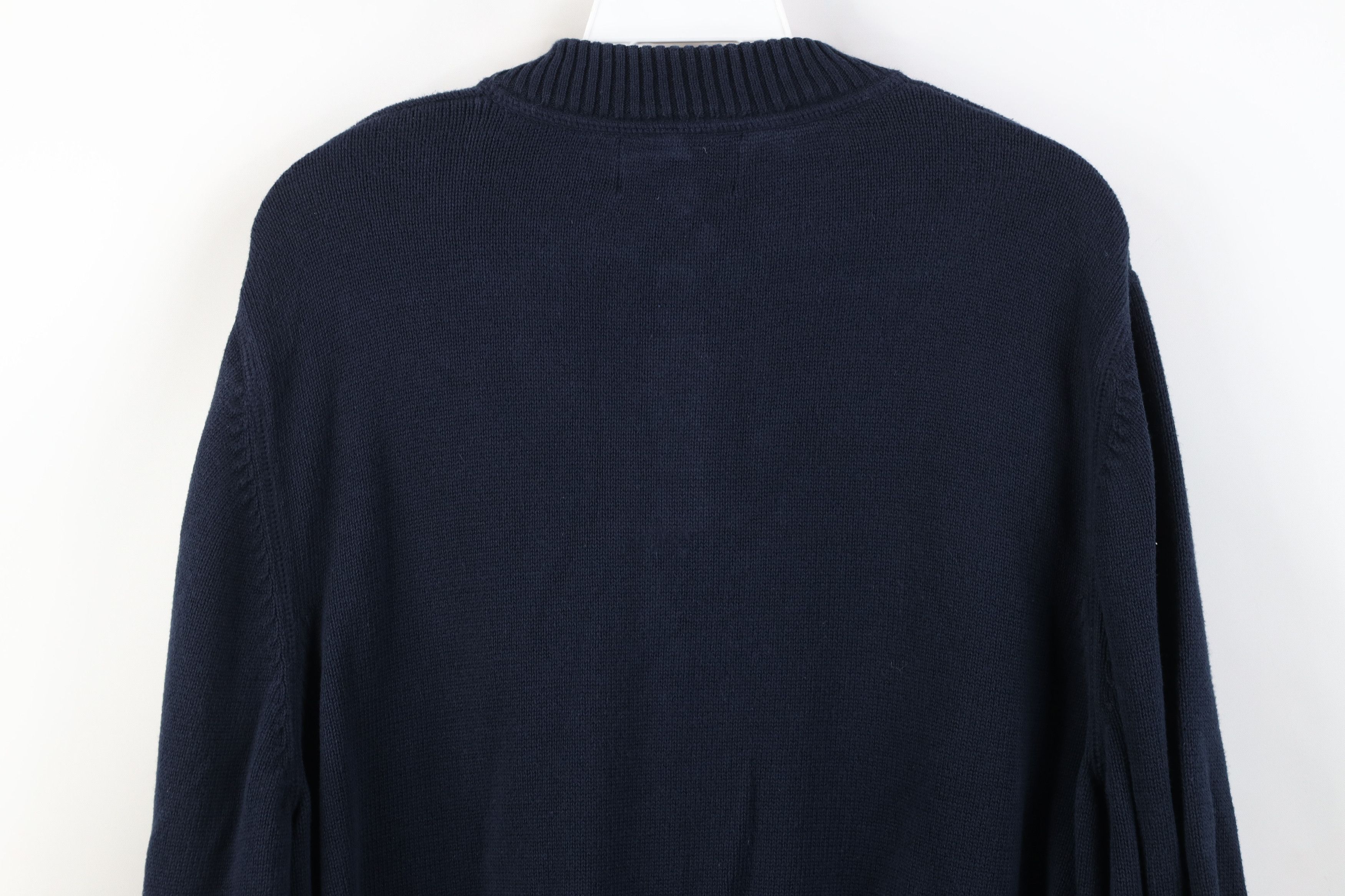 Eddie Bauer Vintage Y2K Eddie Bauer Cotton Knit Henley Sweater Blue Size US L / EU 52-54 / 3 - 12 Thumbnail