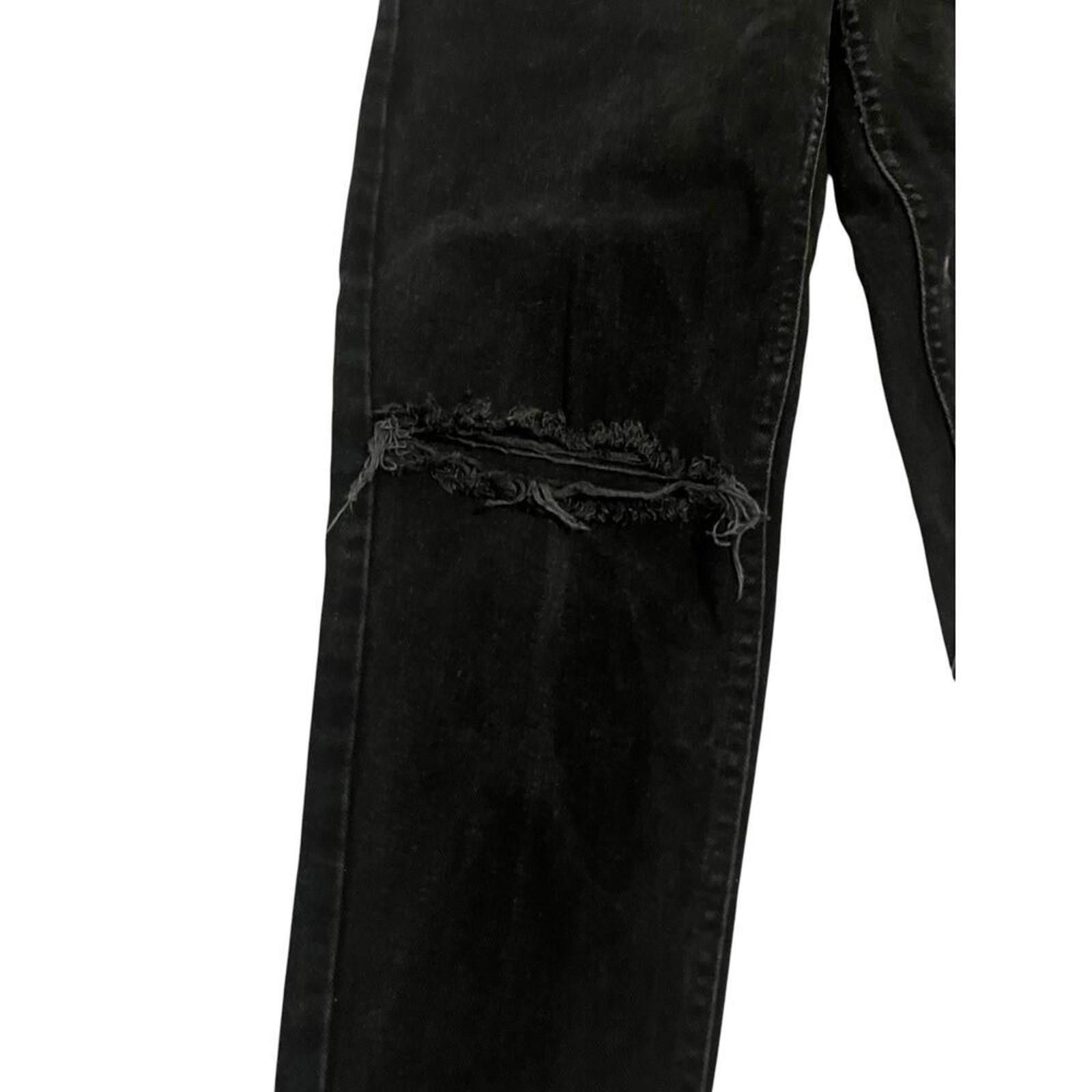Lee Lee Women Black Jeans Sz 6P Moms Jeans Pre Owned Vtg Size 28" / US 6 / IT 42 - 6 Thumbnail