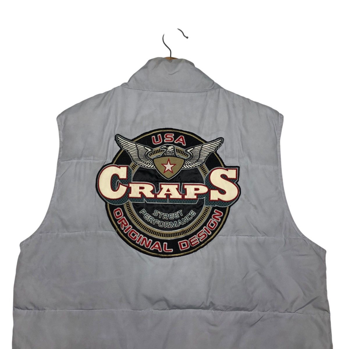 Japanese Brand 📌Vintage Biker Vest Jacket Puffer Craps Big Logo Size US L / EU 52-54 / 3 - 10 Thumbnail
