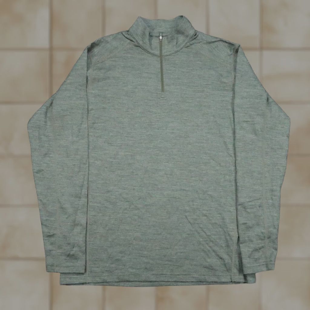 Vintage Kuhl Sweater Mens Medium Gray Merino Wool Quarter Zip Outdoor Hiking Skar Size US M / EU 48-50 / 2 - 1 Thumbnail
