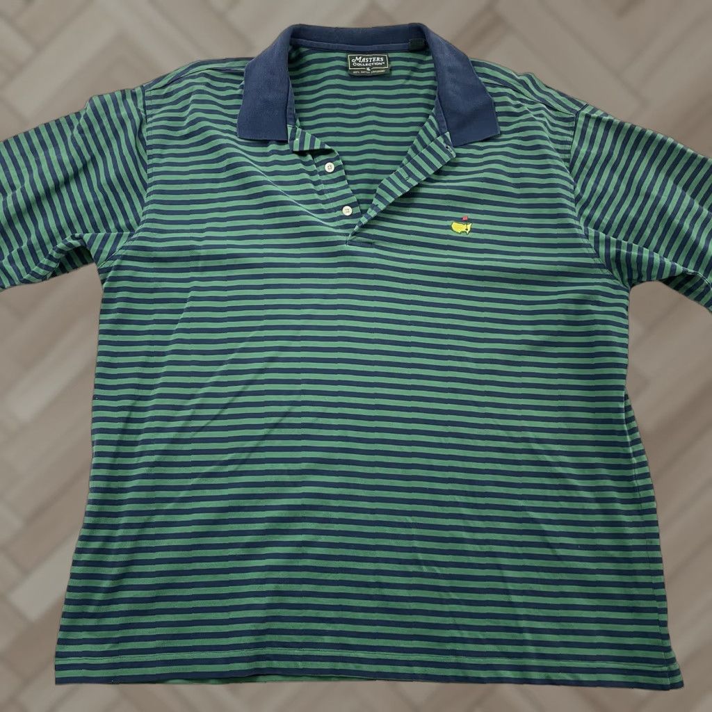 Vintage Masters Collection Short Sleeve Striped Golf Polo Shirt Men's XL Green Size US XL / EU 56 / 4 - 1 Thumbnail
