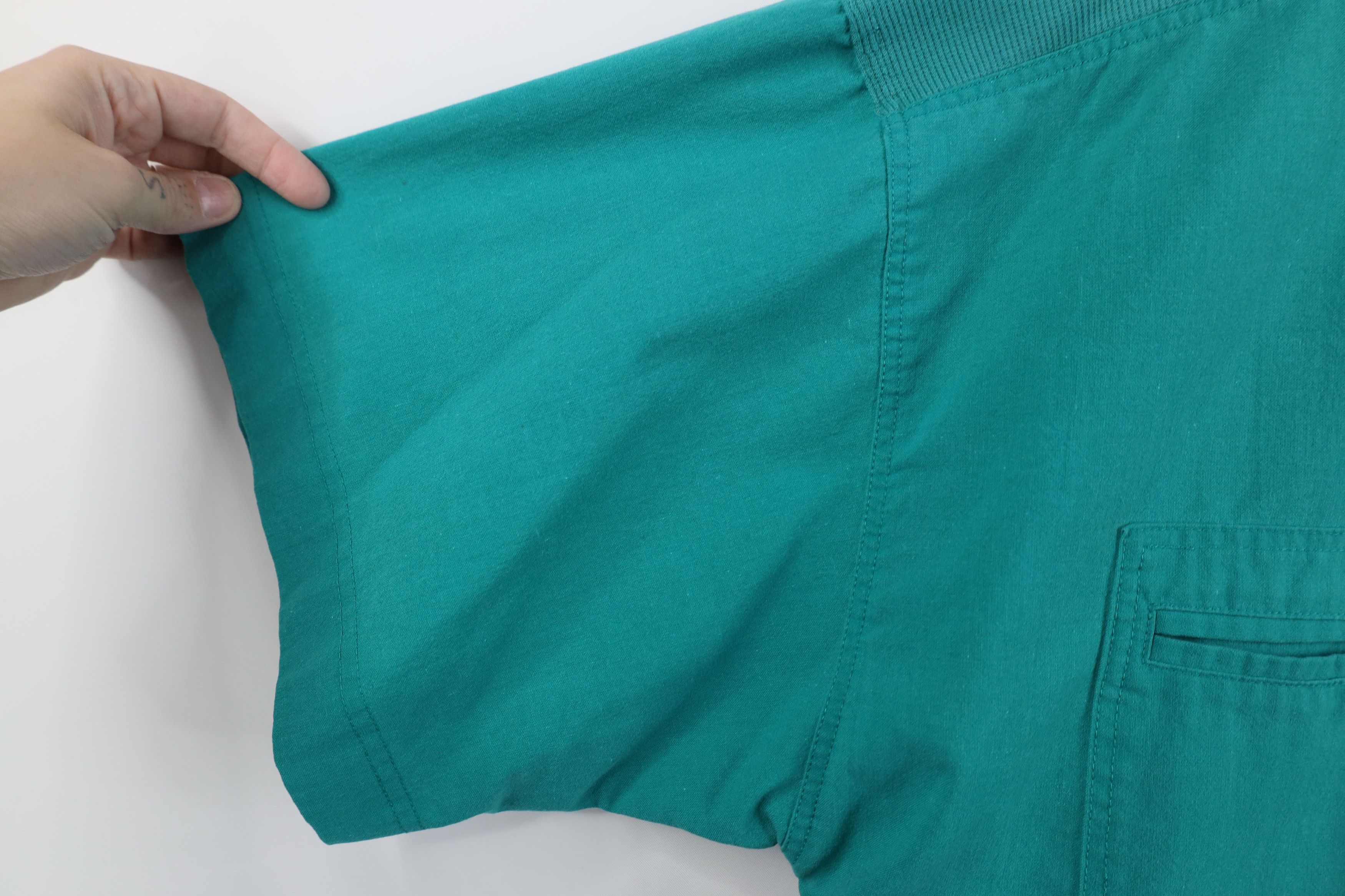 Oleg Cassini Vintage 70s 80s Oleg Cassini Spell Pullover Polo Shirt Teal Size US L / EU 52-54 / 3 - 9 Thumbnail