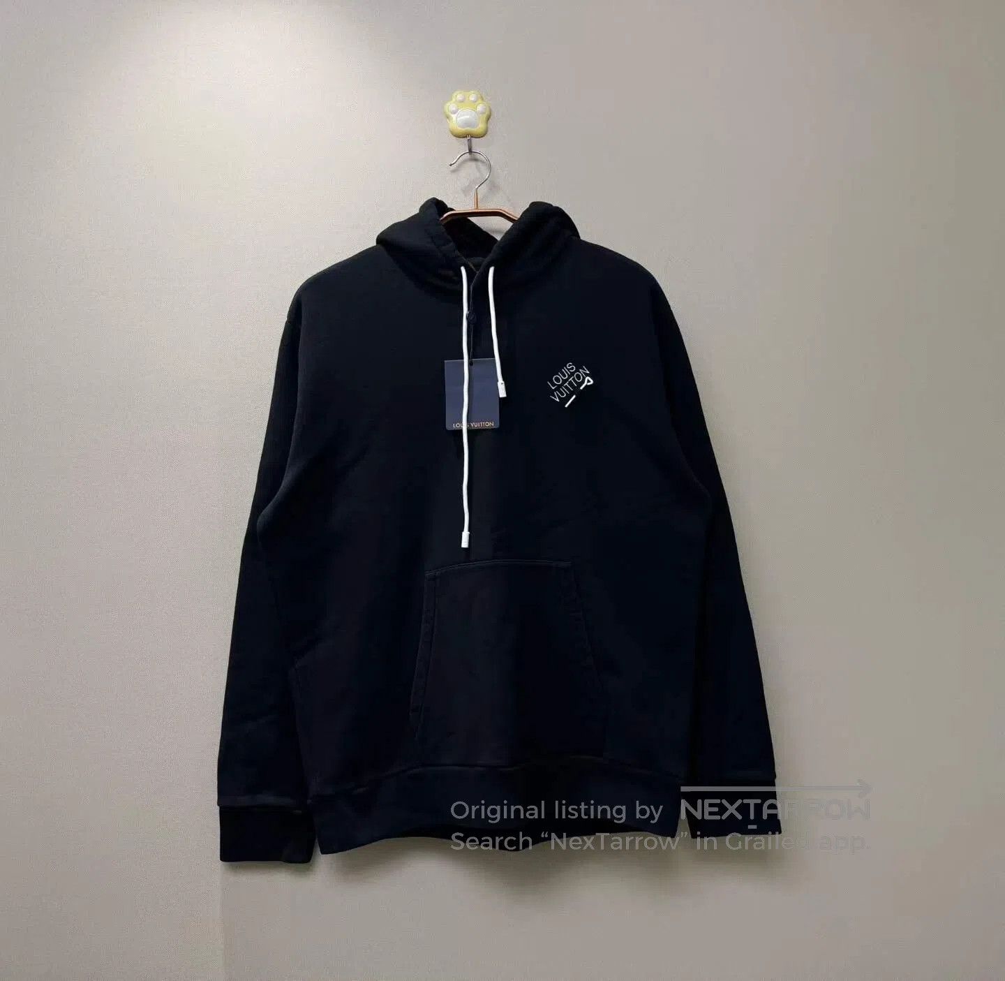 Louis Vuitton Louis Vuitton Black Pin Embroidered Letter Hoodie| Size US XL / EU 56 / 4 - 1 Thumbnail