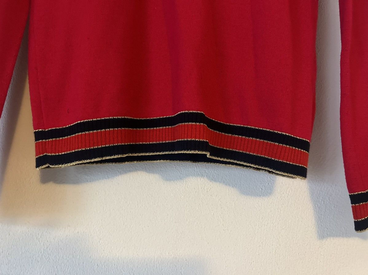 Gucci Gucci Red Wool Crewneck Sweater with Metallic Trim - Size S Size S / US 4 / IT 40 - 5 Thumbnail