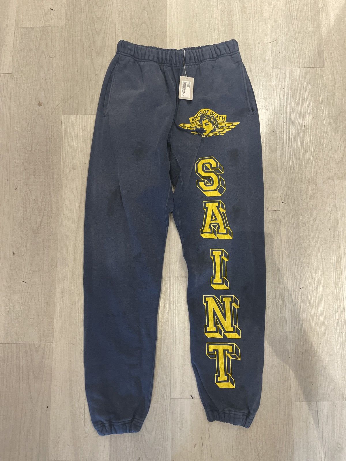 Saint Michael Saint Michael Angel of Death Sweatpants Navy Yellow Small Size US 30 / EU 46 - 1 Thumbnail
