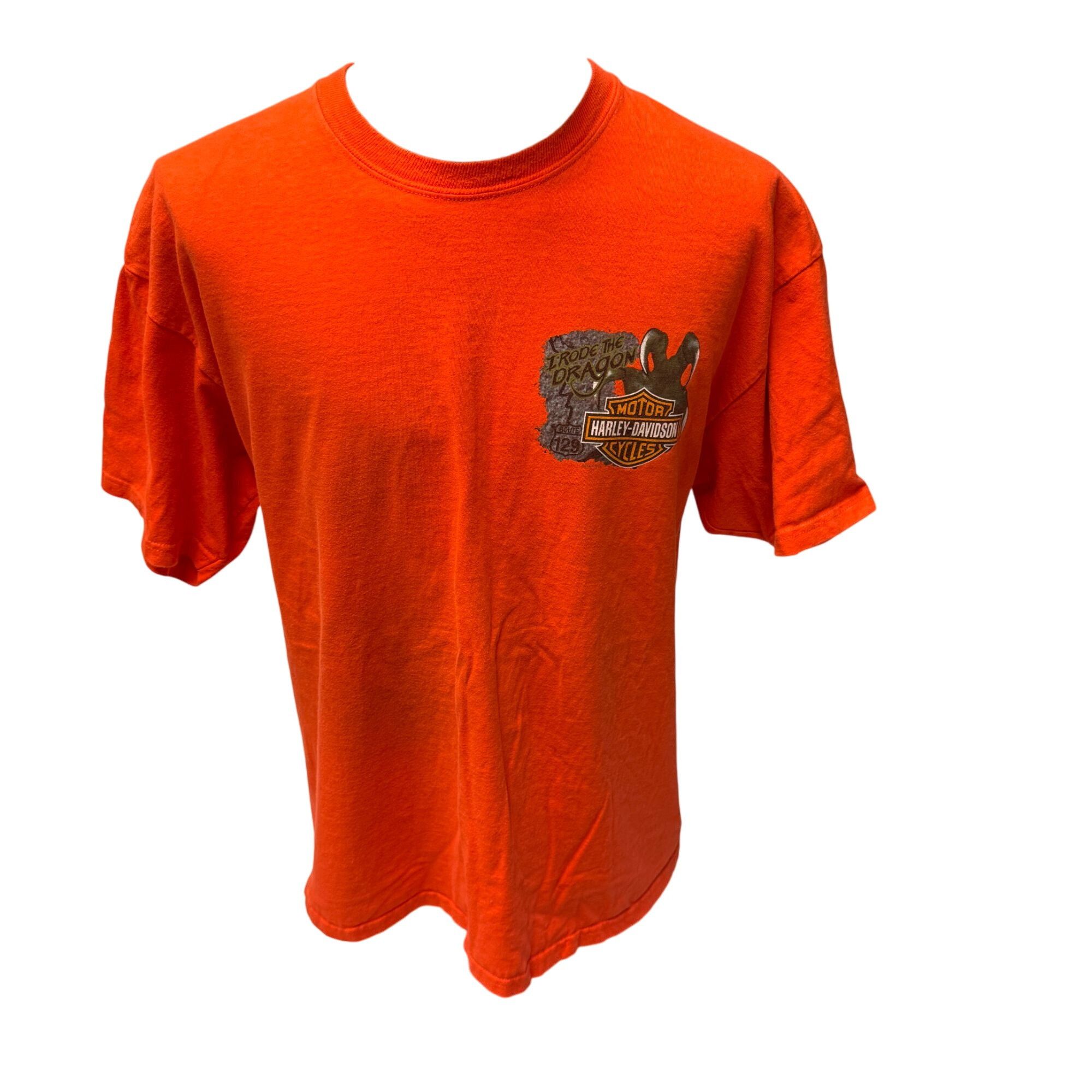 Harley Davidson SMOKEY MOUNTAINS I Rode The DRAGON Motorcycle Biker T Shirt Size US XL / EU 56 / 4 - 2 Thumbnail