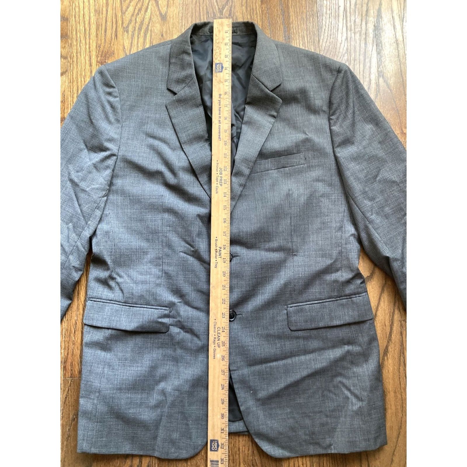 Theory THEORY Blazer Mens 44R Gray Wool 2 Button Jacket Houndstooth Size 44R - 6 Thumbnail