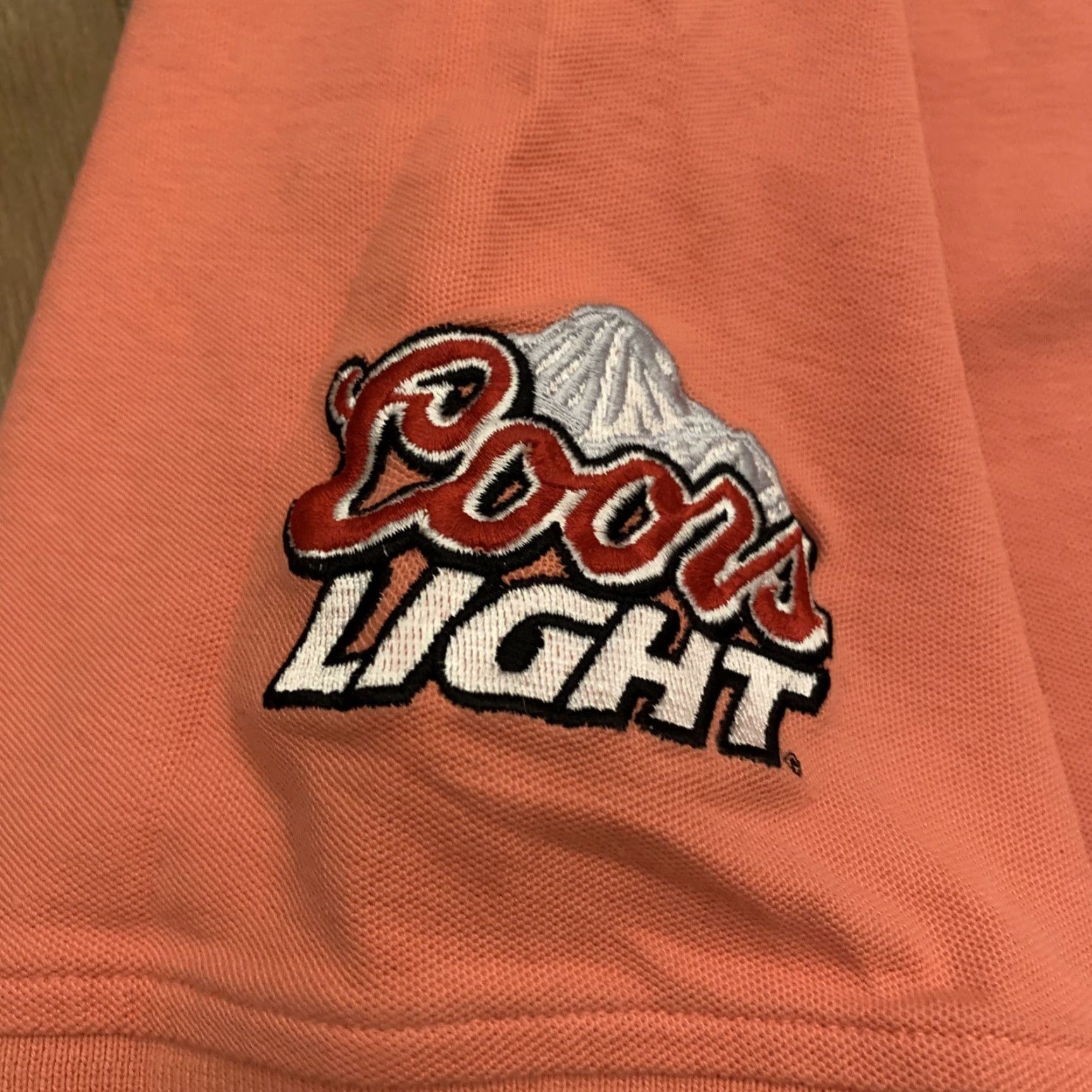 Vintage Mohegan Sun Pocono Downs Coors Light Triple Crown Golf Polo Peach Size L Mens Polo Peach L Size US L / EU 52-54 / 3 - 4 Thumbnail