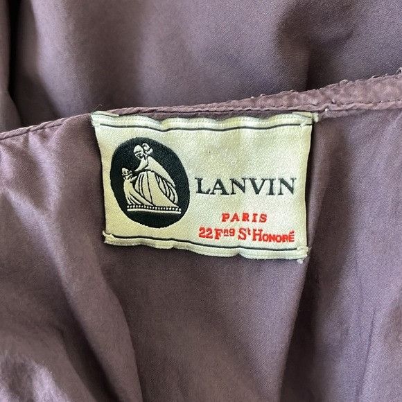 Lanvin VTG 90s Lanvin V Neck Ruffle Belted Zip French Mini Dress Size XS / US 0-2 / IT 36-38 - 8 Thumbnail