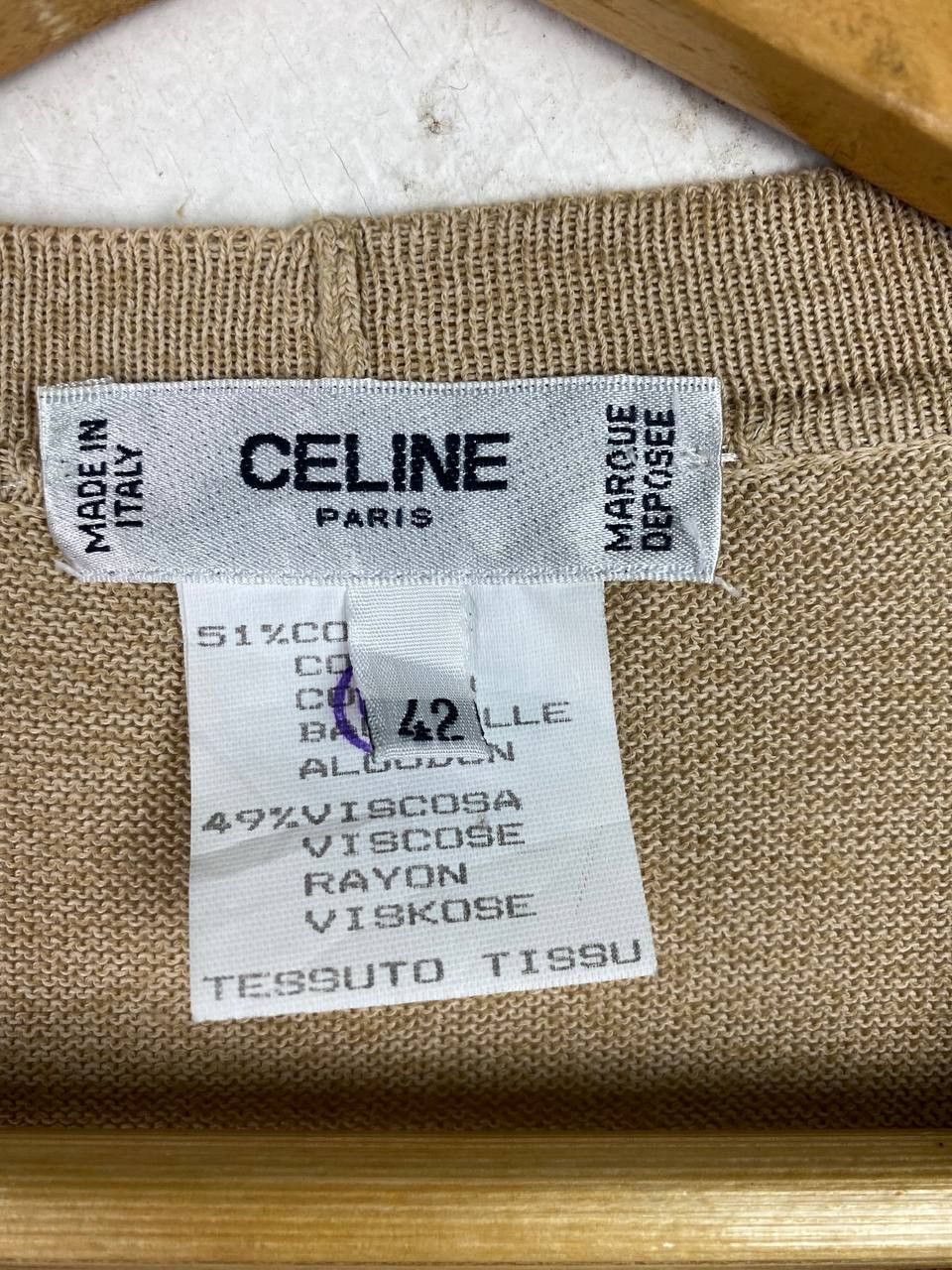 Celine vintage celine rayon cardigan nice design Size L / US 10 / IT 46 - 8 Thumbnail