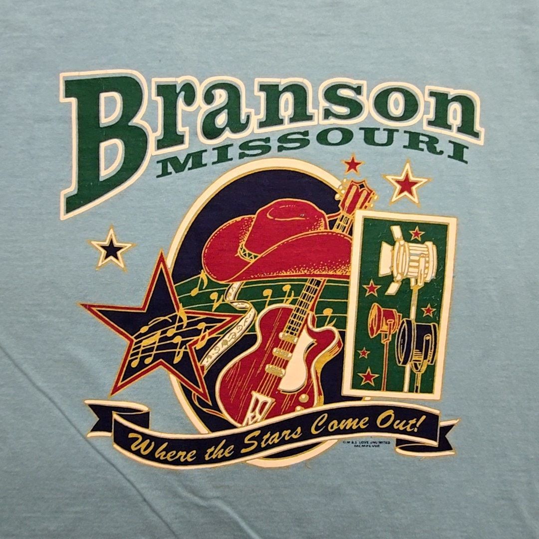 Fruit Of The Loom × Vintage Vintage Branson Missouri Shirt Blue Fruit of the Loom L Tee Size US L / EU 52-54 / 3 - 2 Thumbnail