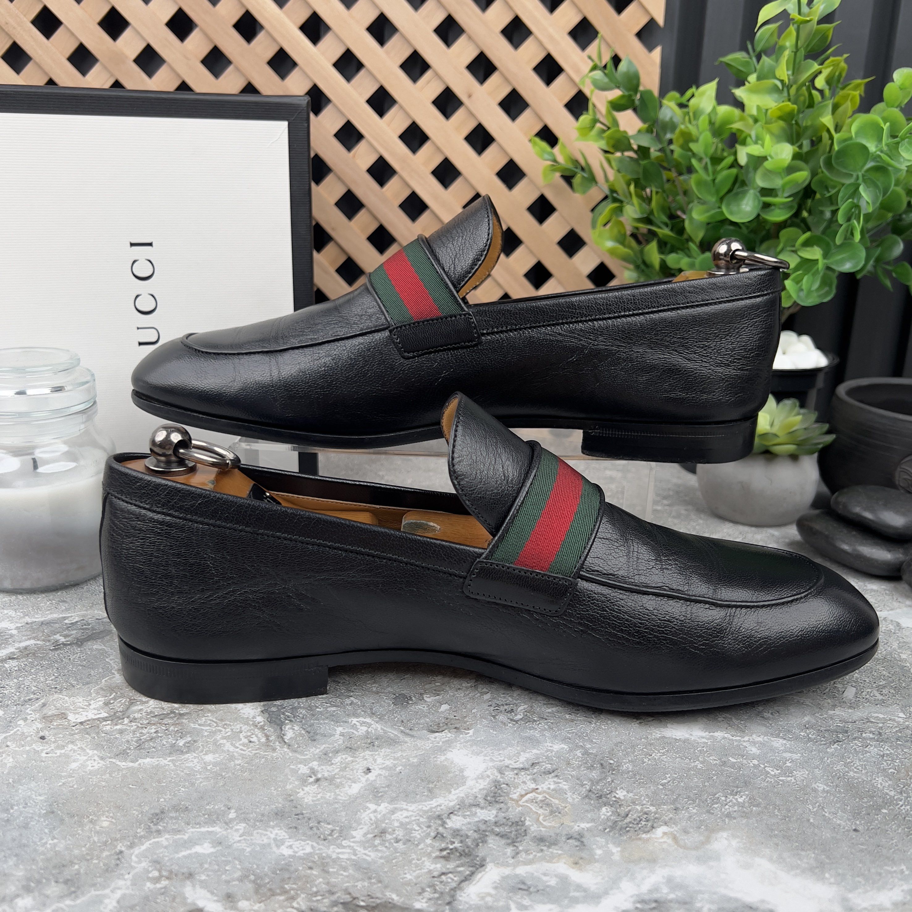 Gucci Donnie Web Double GG Loafers Heels Black Leather Size US 8 / EU 41 - 7 Thumbnail