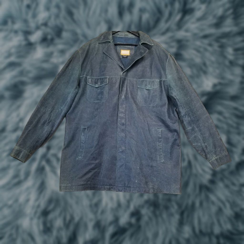 Nike VINTAGE Nike Air Jordan 2000 Leather Jacket Blue 3XL Men Mens Overcoat Leather 100% NIKE AIR JORDAN 2000 Blue Jacket 3XL Size US XXL / EU 58 / 5 - 1 Thumbnail
