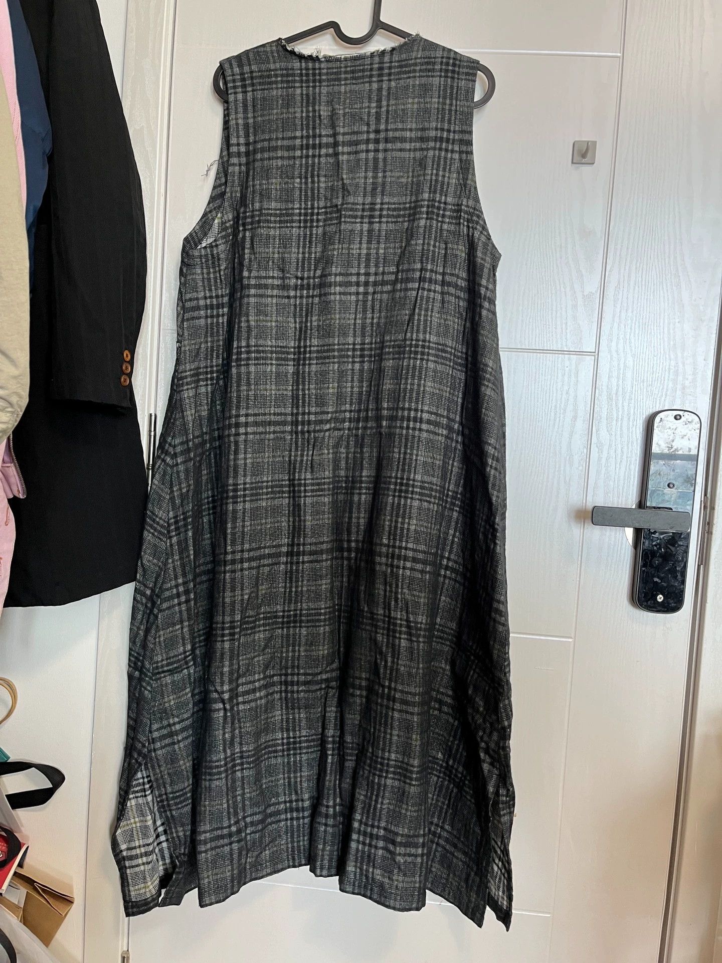 Yohji Yamamoto Yohji Y's Wool Check Sleeveless Long Dress 1 (O/S) 98 New Size S / US 4 / IT 40 - 5 Thumbnail