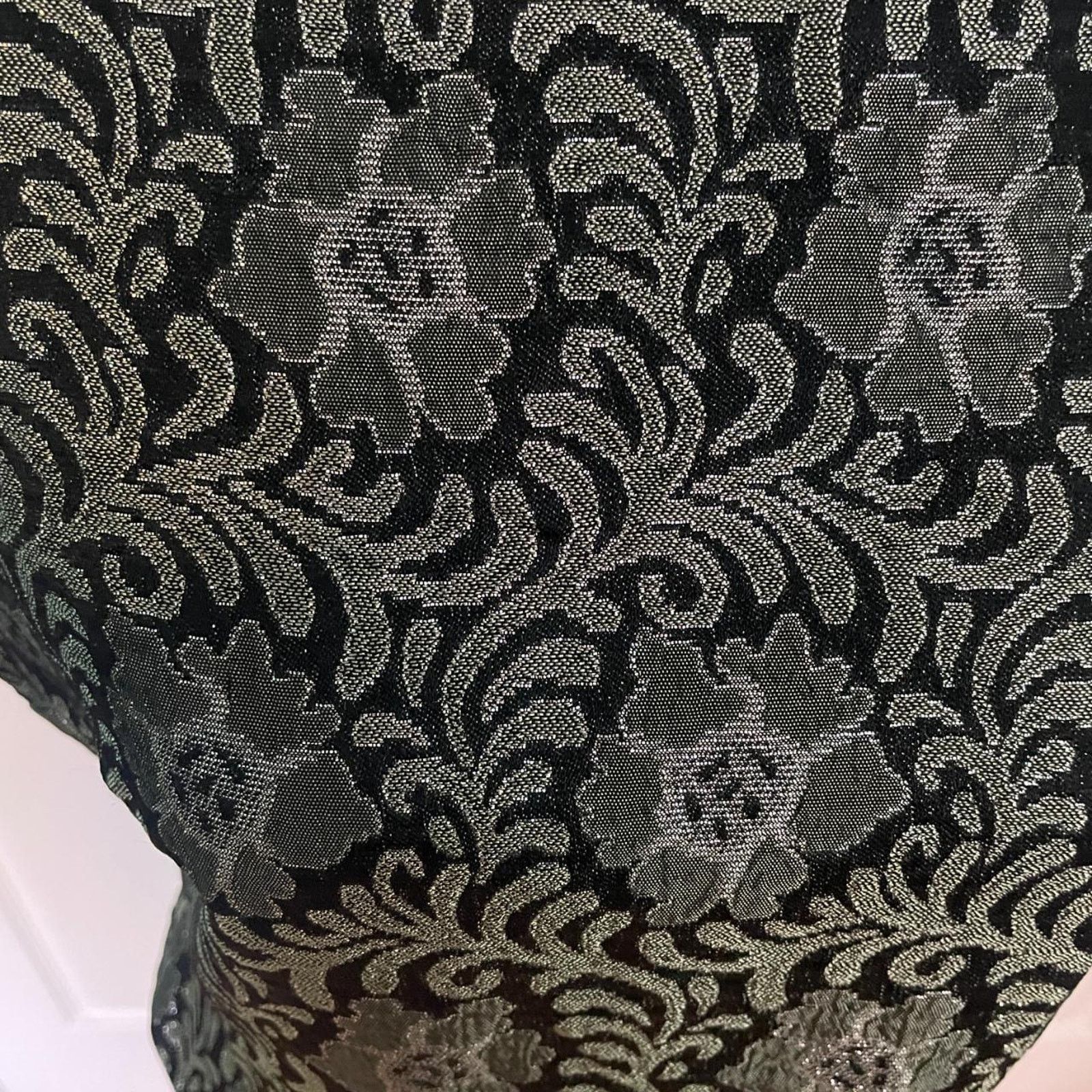 Vintage VTG J.R. Nites Petites by Caliendo Floral Top Metallic/Black Size L / US 10 / IT 46 - 2 Thumbnail