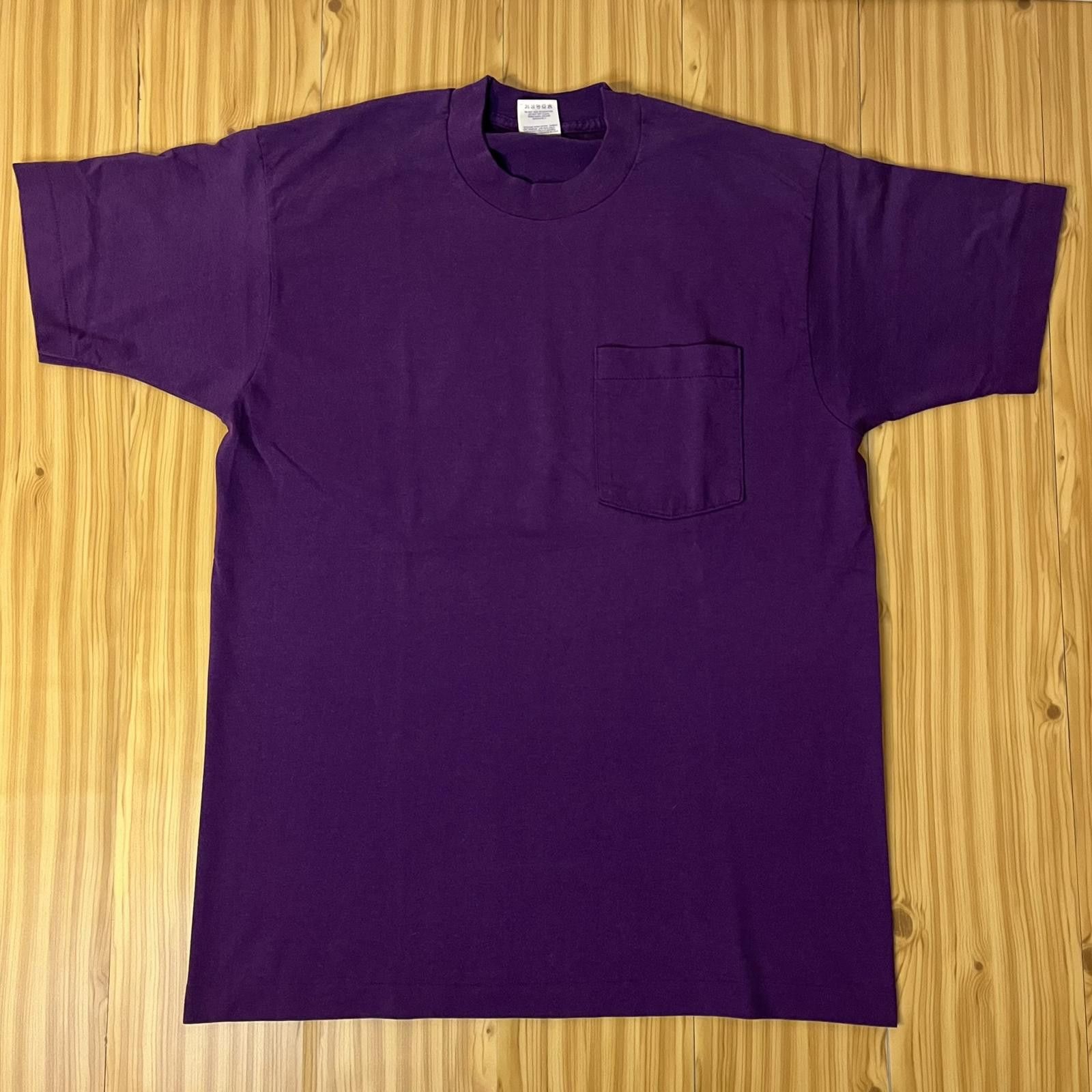Designer VTG 90s BVD Brand Plain Front Pocket Single Stitch Tee Size US L / EU 52-54 / 3 - 1 Thumbnail