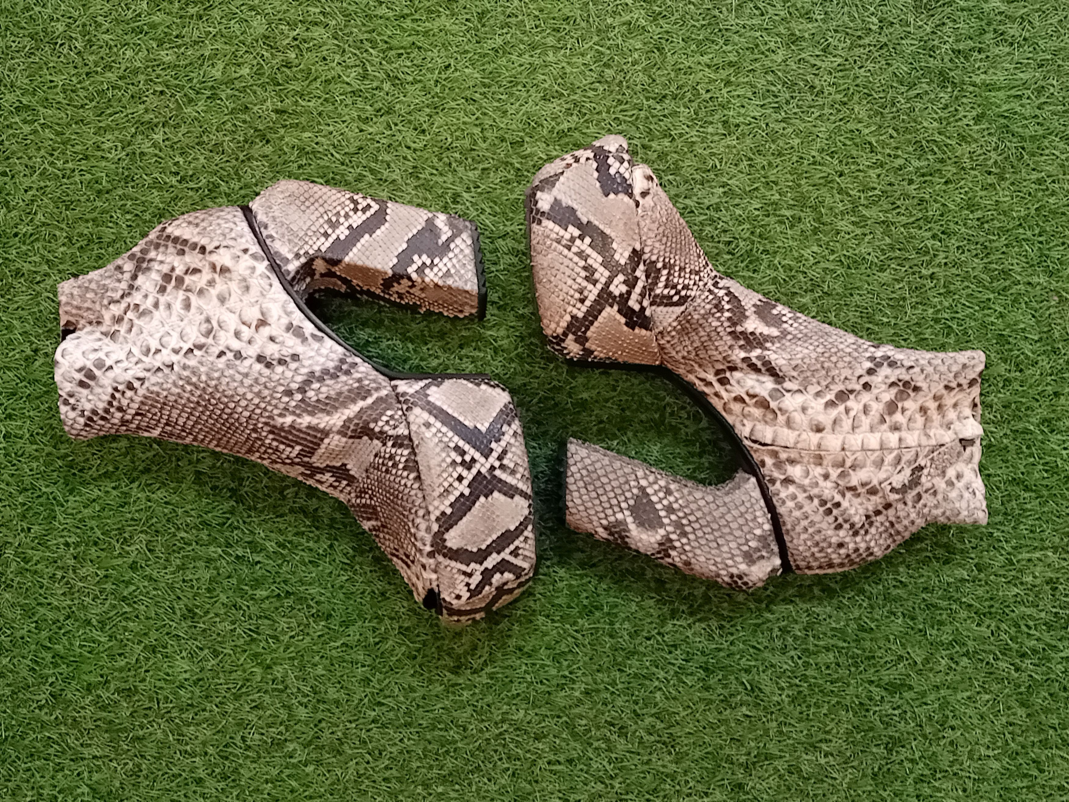 Cinzia Araia Cinzia Araia Designer Heels – Python Leather, Italy Size US 8 / IT 38 - 1 Thumbnail