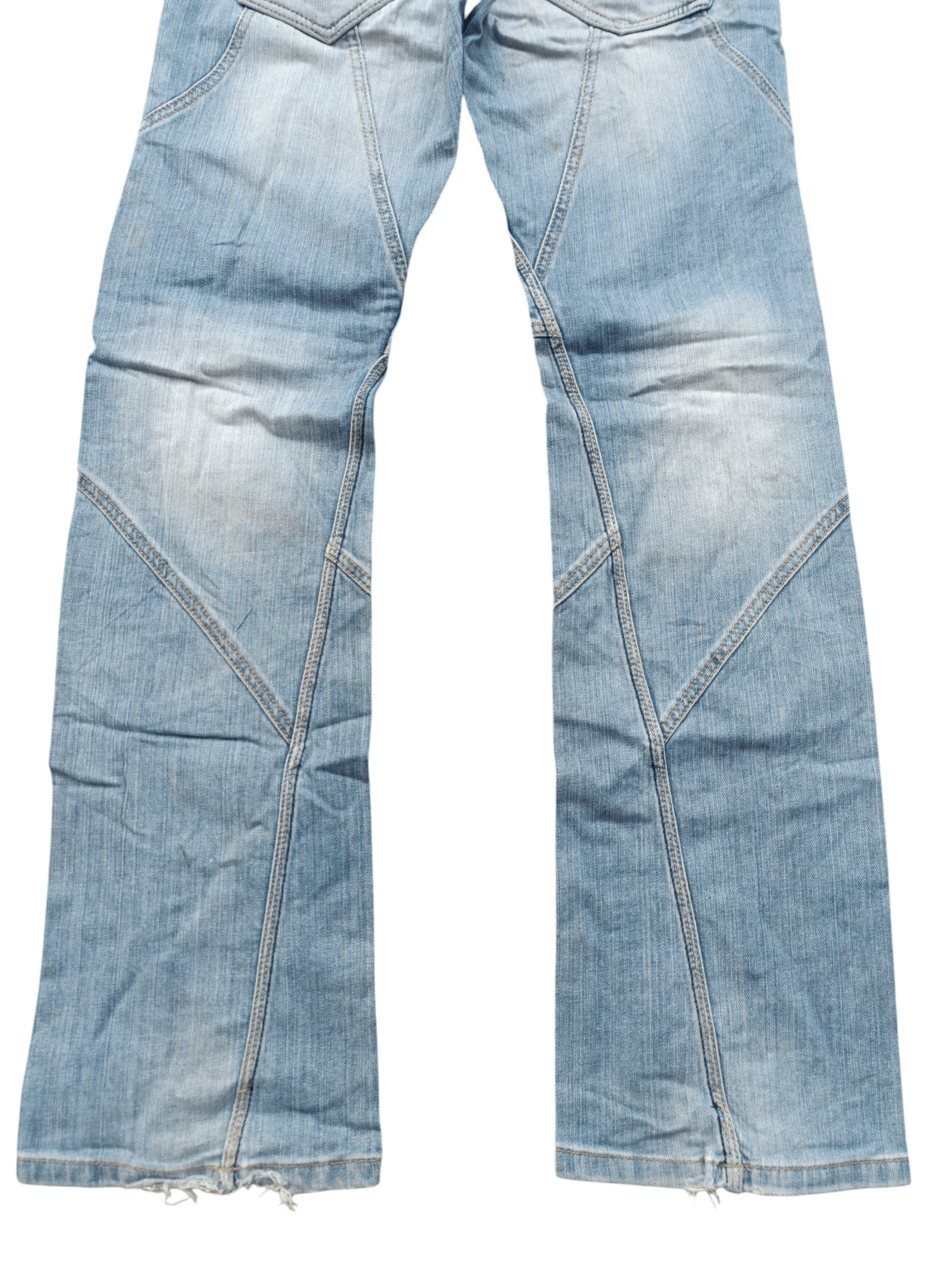 Japanese Brand Nicole Club For Men Multi Pocket Flared Jeans Size US 30 / EU 46 - 19 Thumbnail
