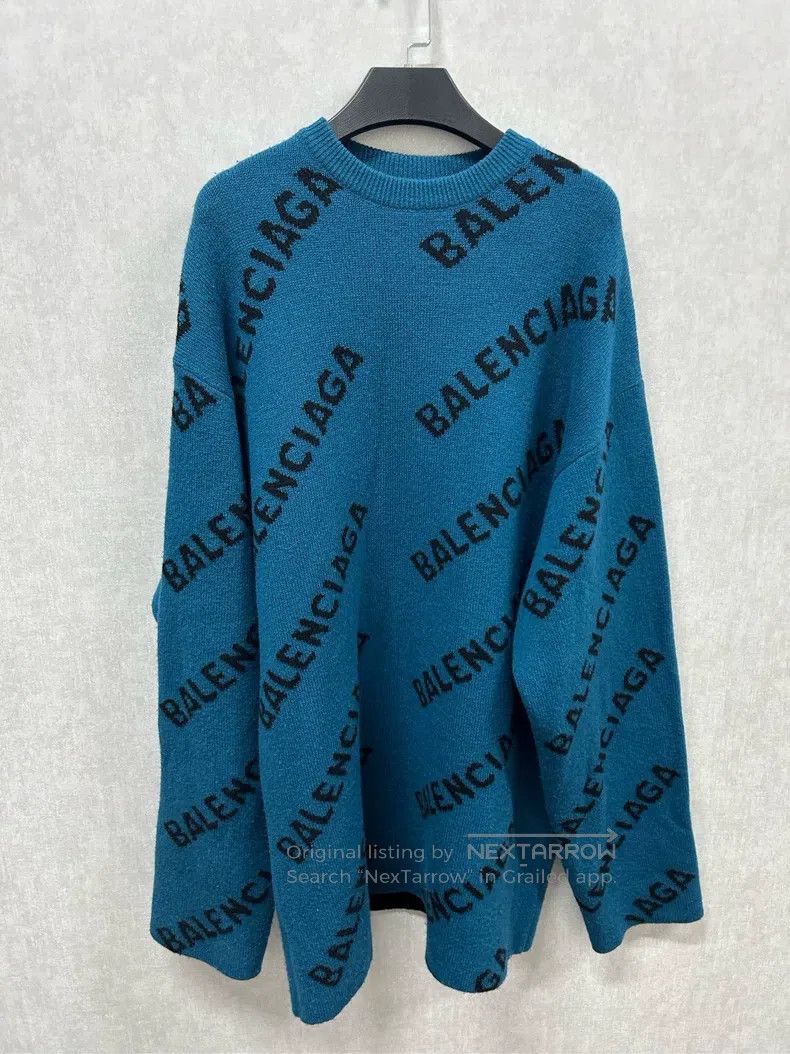 Balenciaga Balenciaga Barrage Full Logo Sweater Size US S / EU 44-46 / 1 - 1 Thumbnail