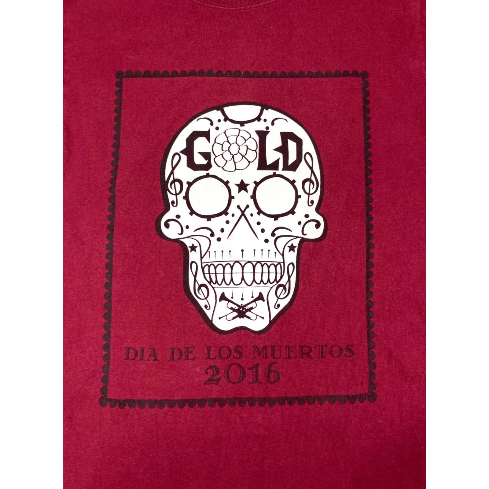 Hanes VINTAGE Hanes Burgundy Dia De Los Muertos T Shirt Men S Crew Neck Short Sleeve 1017 Size US S / EU 44-46 / 1 - 2 Thumbnail