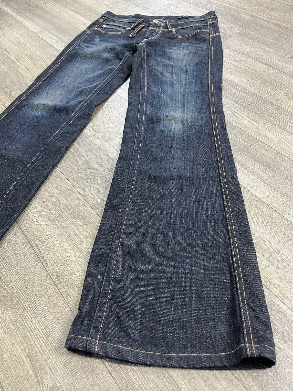 If Six Was Nine 🇯🇵2000s Edwin Vienus Faded Mudmax Bootcut Lgb Flared Jeans Size US 31 - 9 Thumbnail