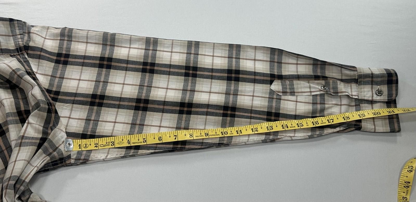 Old Navy Old Navy Plaid Regular Fit Flex Button Up Brown Mens XL Size US XL / EU 56 / 4 - 8 Thumbnail