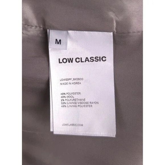 LOW CLASSIC LOW CLASSIC Curve Hole Midi Skirt Size M Gray Keyhole Waist Size 30" / US 8 / IT 44 - 14 Thumbnail