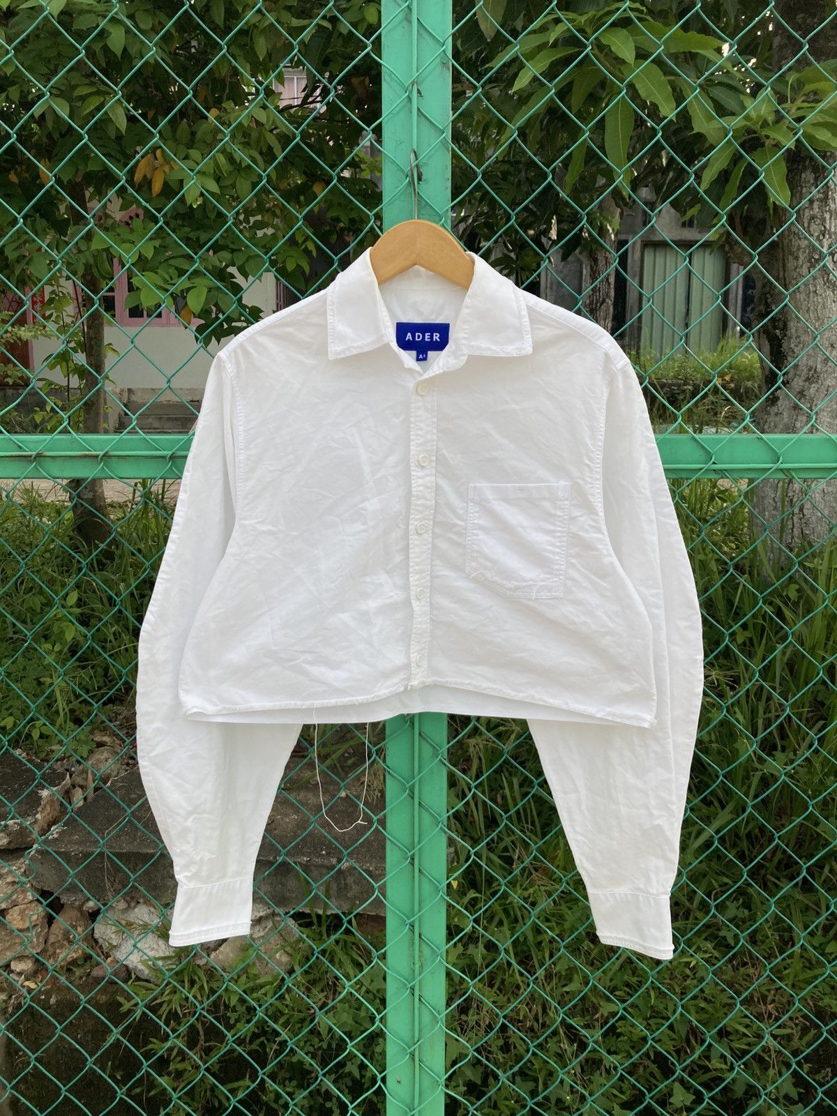 Ader Error Ader Error FW21 Cropped Cotton Shirt Size US XL / EU 56 / 4 - 1 Thumbnail