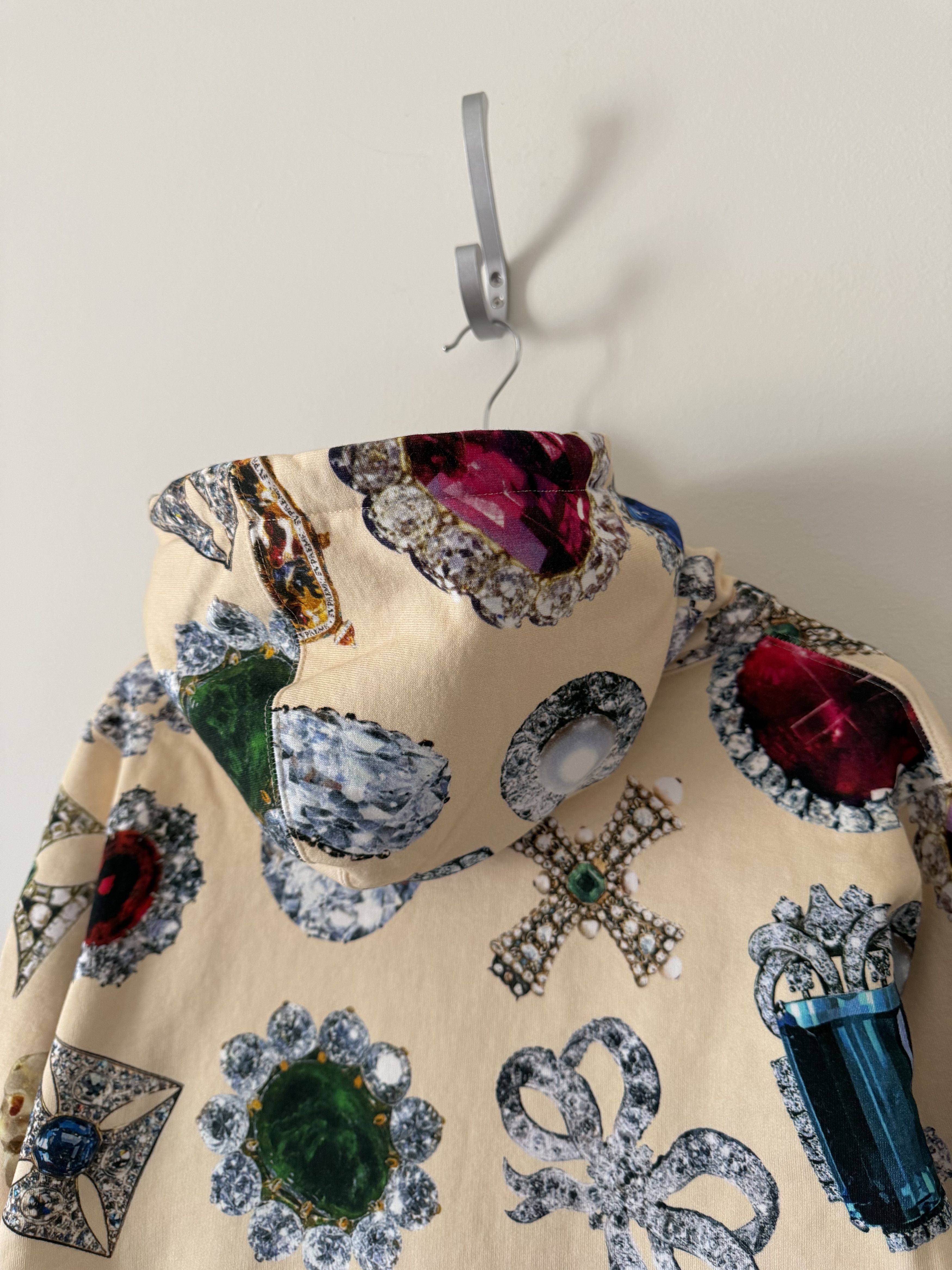 Supreme Supreme FW18 Jewels Hoodie in Cream Size US M / EU 48-50 / 2 - 6 Thumbnail