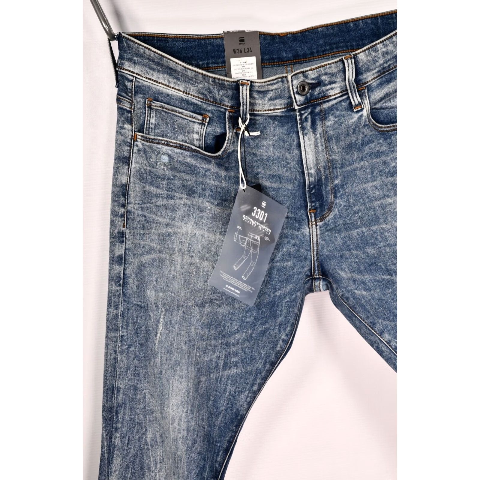 G-Star G-Star Raw 3301 Deconstructed Skinny Lor Superstretch LT Vintage Aged Destroy Jeans W36/L34 Men Shirt Trousers? Size US 36 / EU 52 - 6 Thumbnail