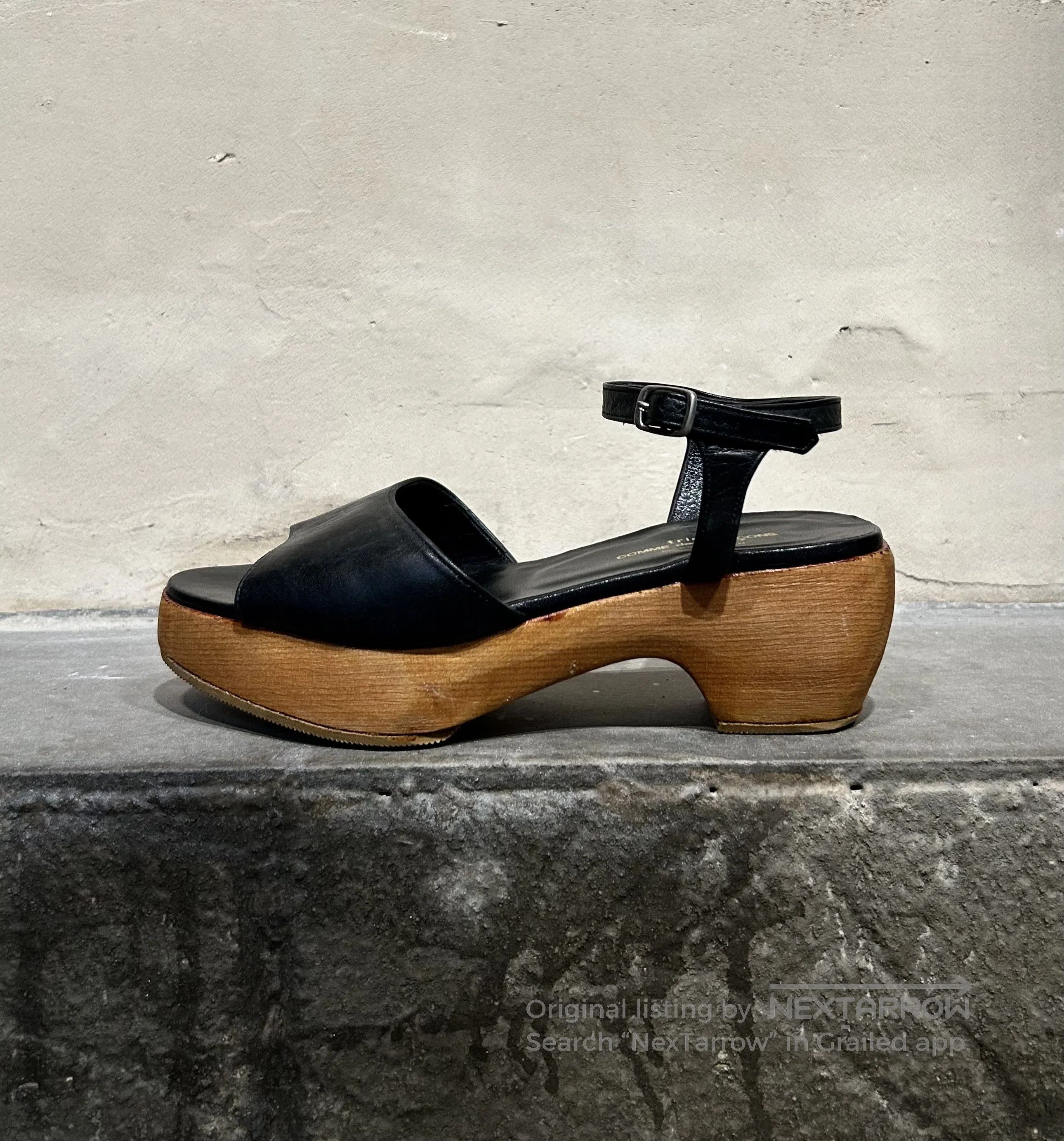 Tricot Comme des Garcons COMME des GARÇONS 90s Wooden Panel Leather Shoes. Size US 5 / IT 35 - 6 Thumbnail