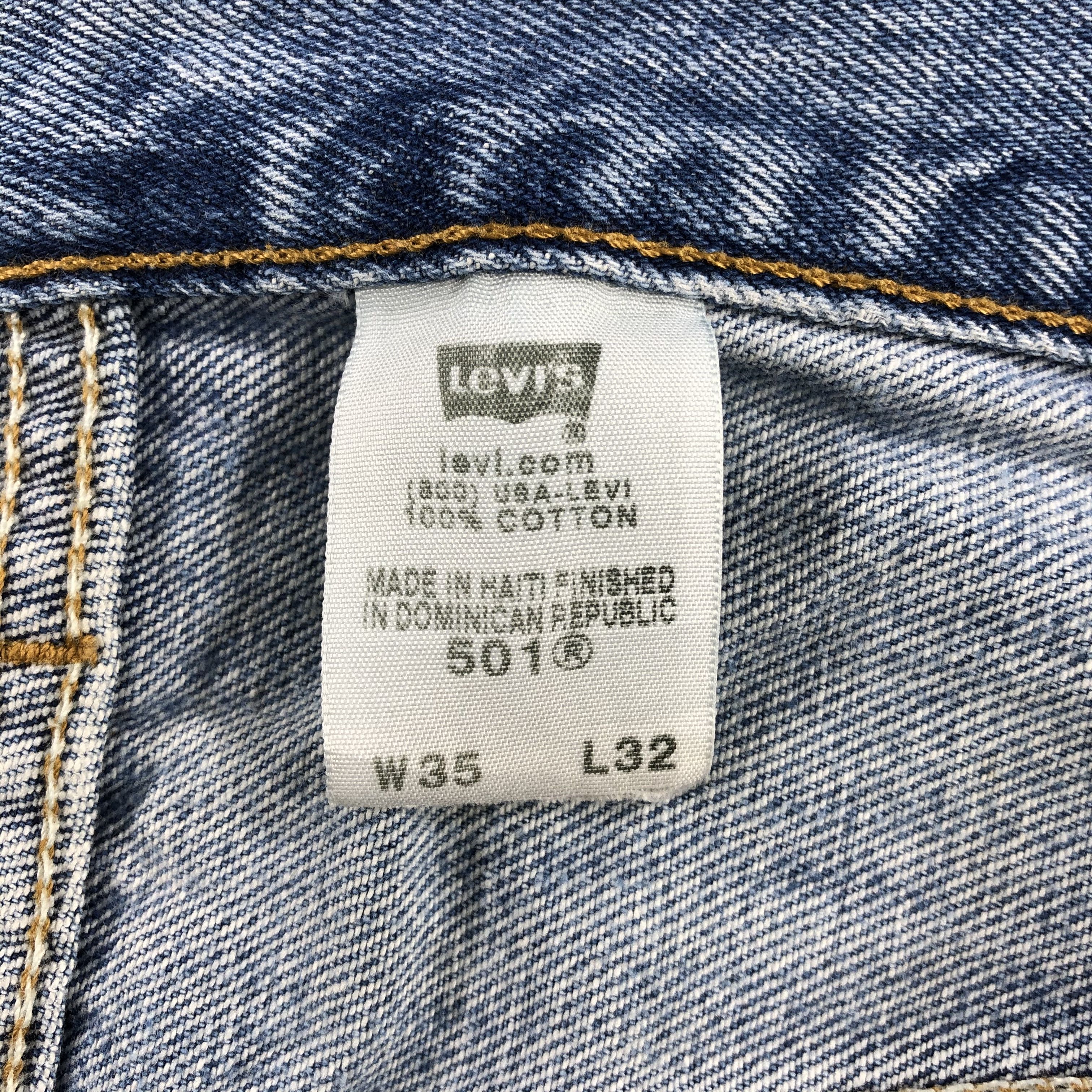 Levi's 90s Vintage Blue Wash Levis 501 Jeans-J1468 Size US 35 - 12 Thumbnail