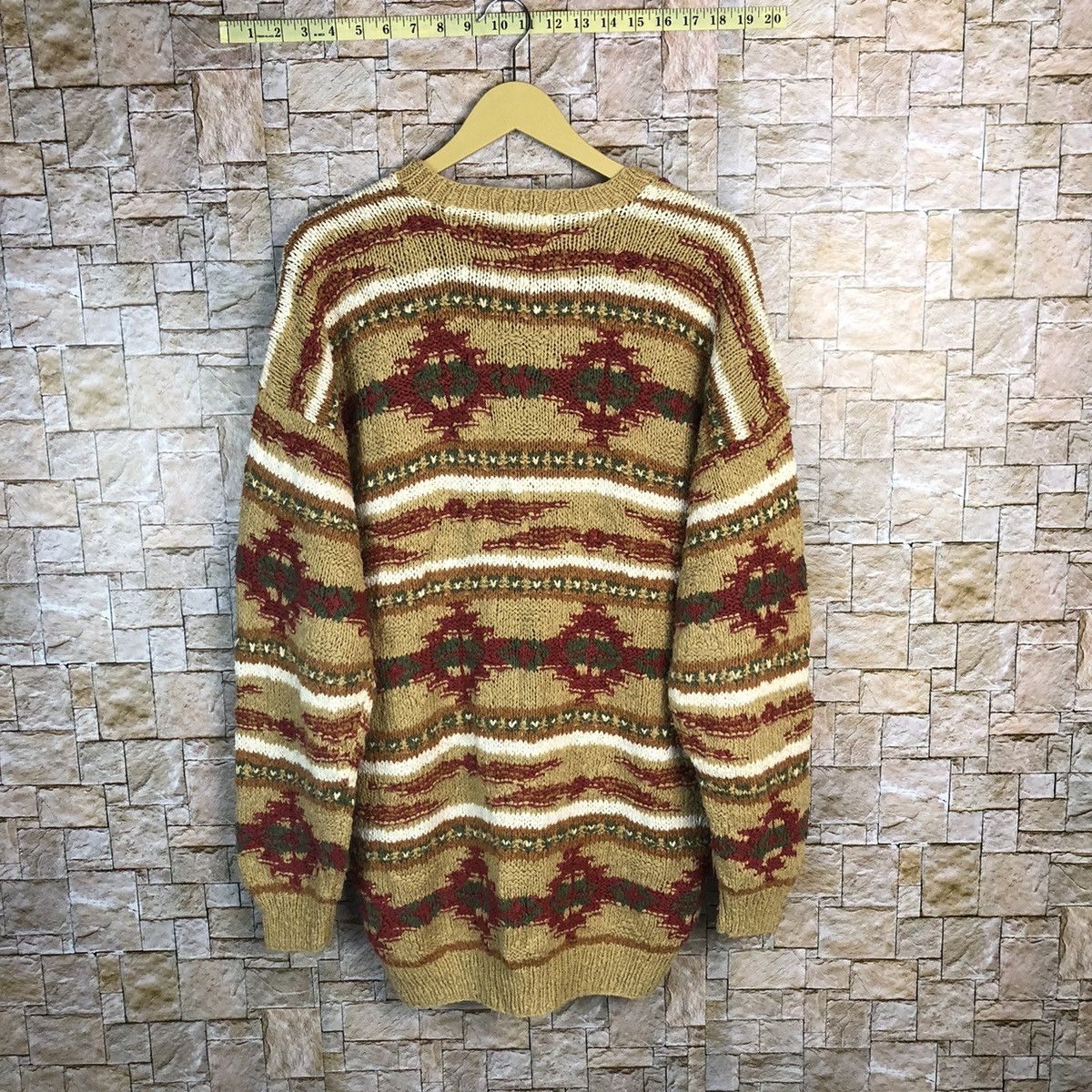 Barry Bricken D Barry Bricken Brown Red art knitwear Cardigan #A372 Size US S / EU 44-46 / 1 - 12 Thumbnail