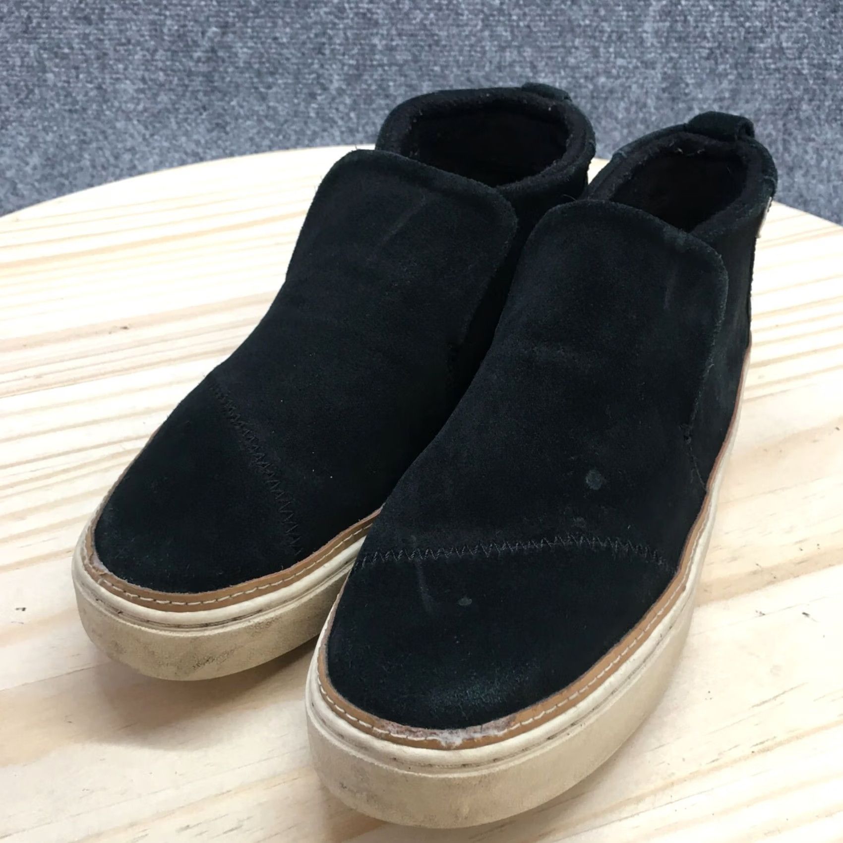 Toms TOMS Slip-On Womens Black Chukka Sneaker Paxton Water Resistant Casual Suede Size US 7 / IT 37 - 3 Thumbnail
