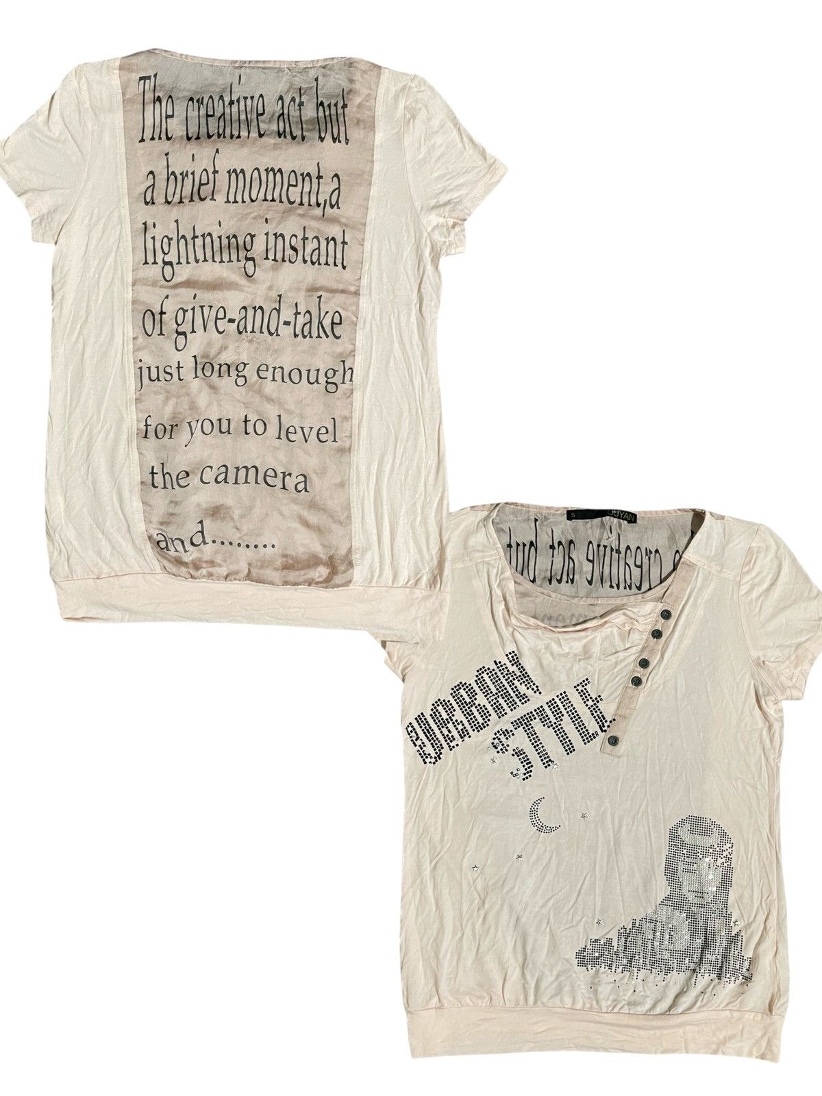 Japanese Brand Y2K Ouyan If Six Was Nine Style Poem T Shirt Size US S / EU 44-46 / 1 - 1 Thumbnail