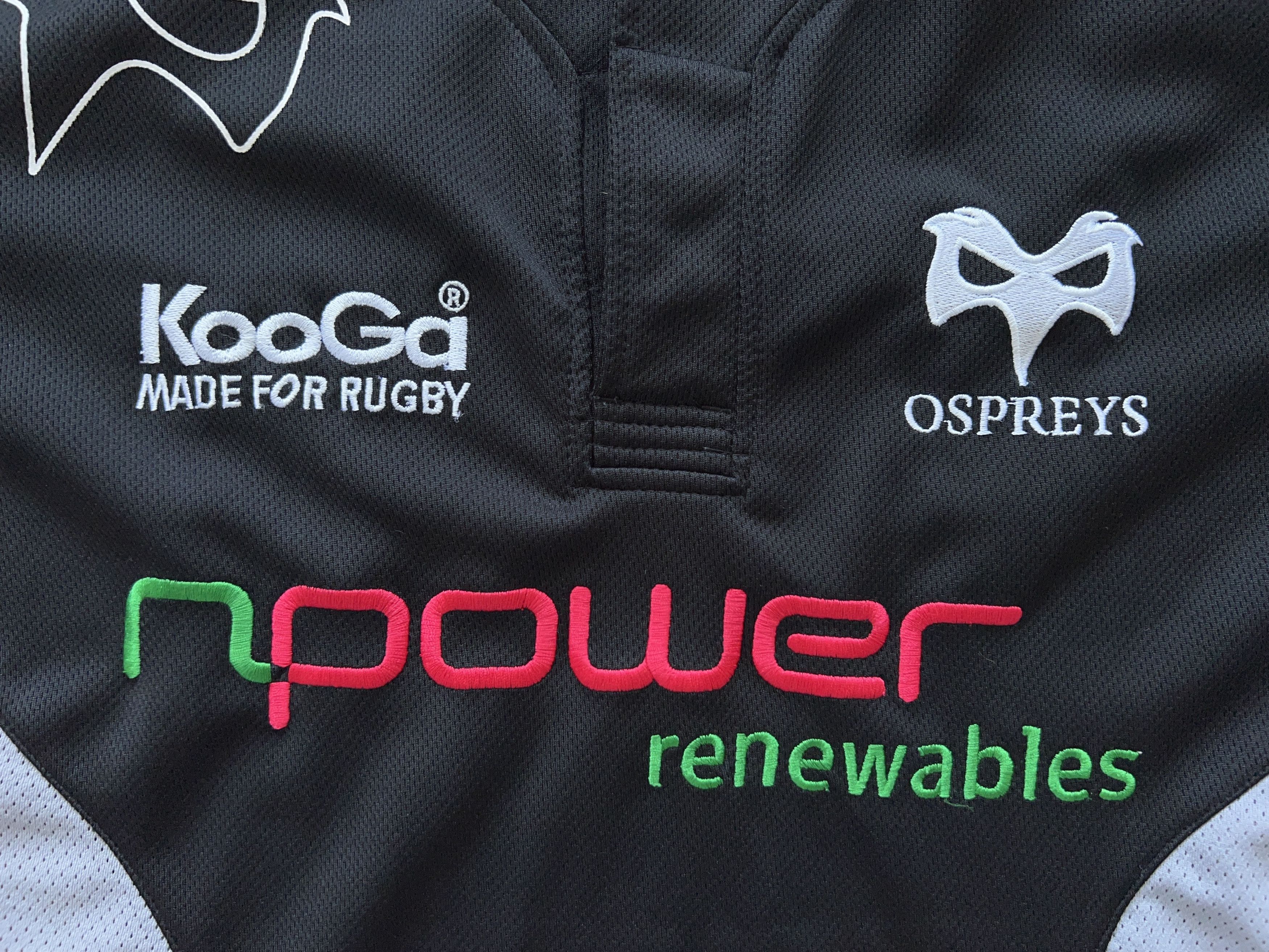Other Mens KOOGA Neath–Swansea Ospreys Rugby Shirt Jersey Black Size US L / EU 52-54 / 3 - 2 Thumbnail