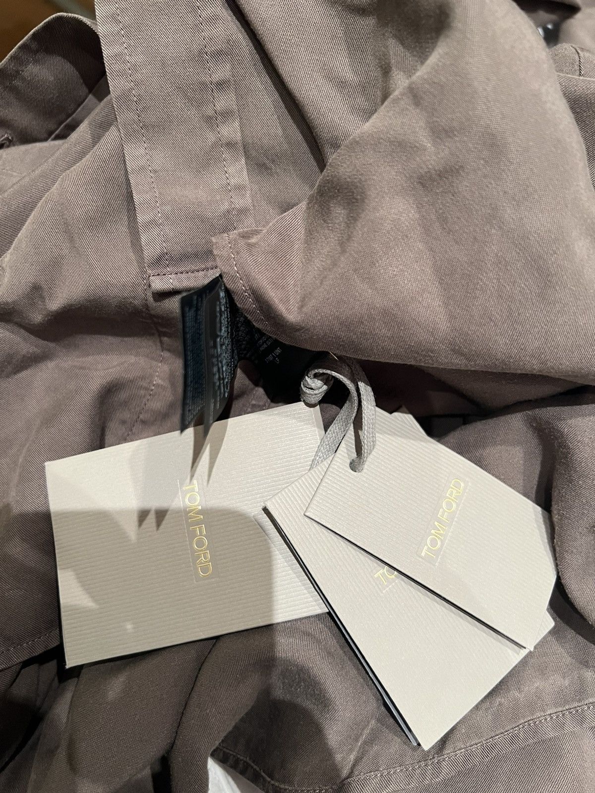 Tom Ford TOM FORD Long Sleeves Brown Shirt 15.3/4 40 100% LYOCELL Size US M / EU 48-50 / 2 - 11 Thumbnail