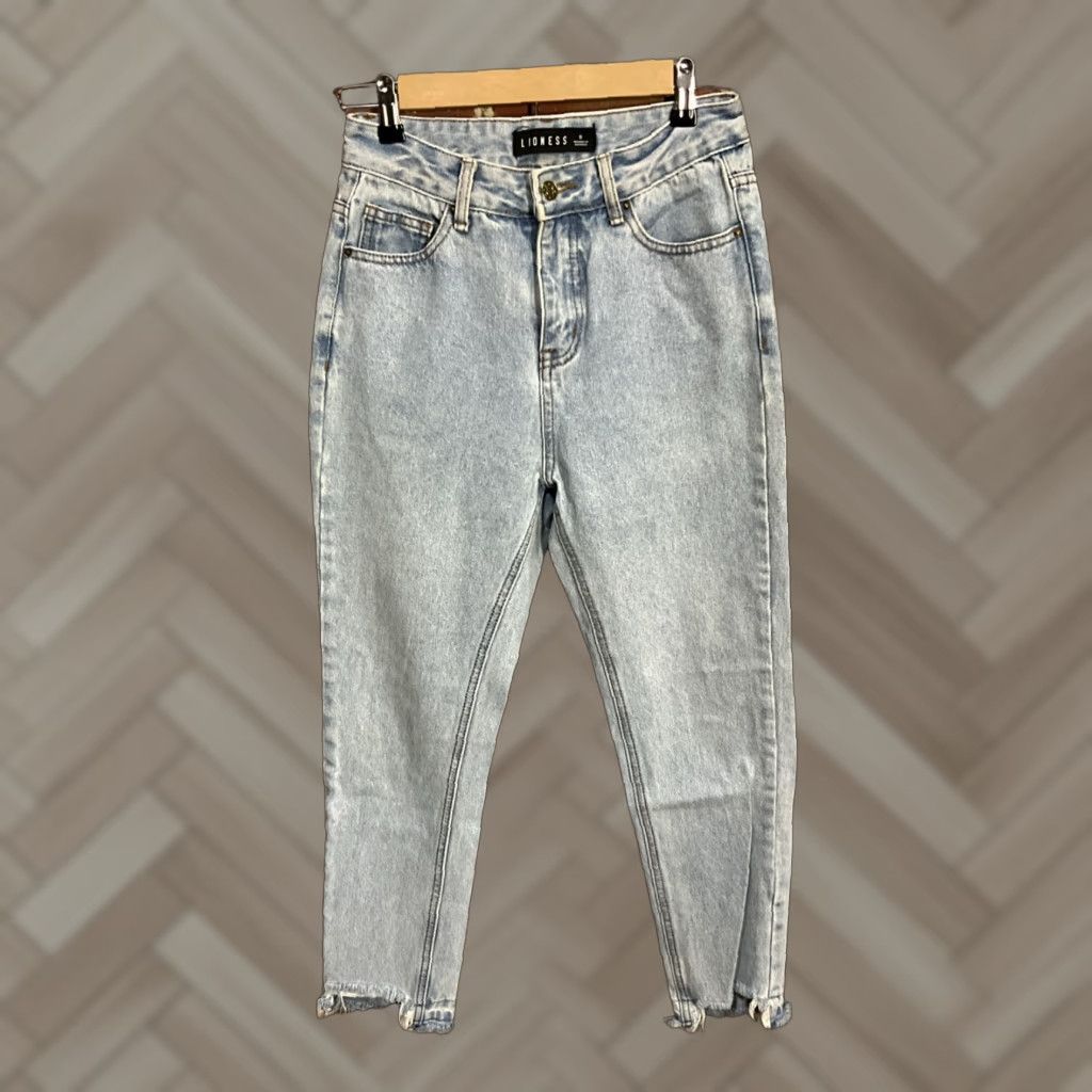Lioness Lioness Jeans Women 2XS High Rise Straight Blue Denim 5-Pocket Regular Vintage No Size 24" / US 00 / IT 34 - 1 Thumbnail