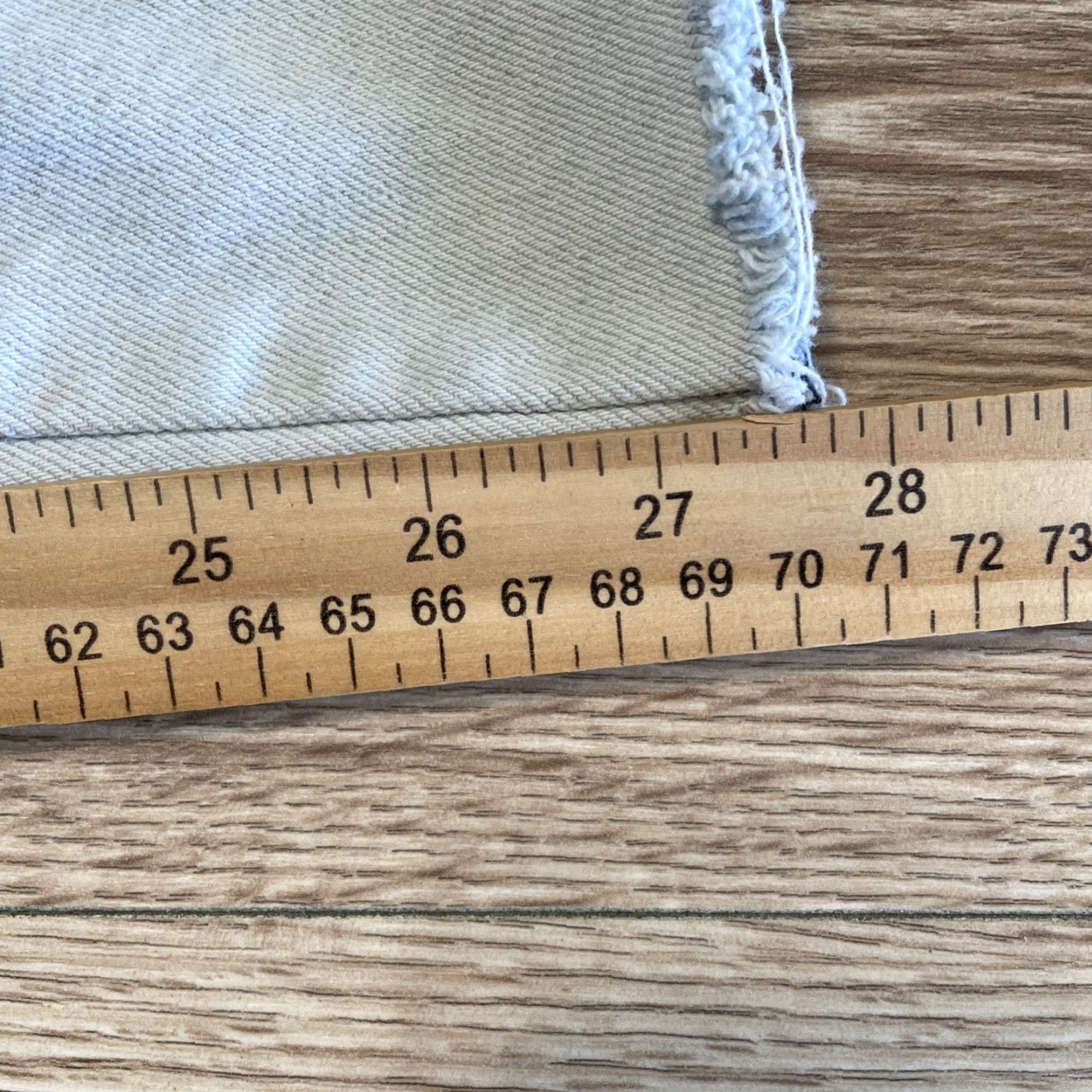 Vintage VINTAGE Carolina Blues Women's Jeans Size 12 Straight Raw Wash Frayed Edges Ombre Blue Size 34" / US 12 / IT 48 - 7 Thumbnail