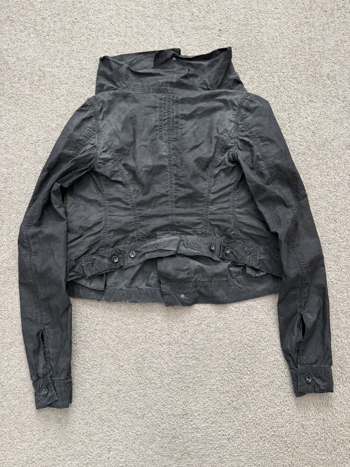 Rick Owens Drkshdw SS09 Rick Owens DRKSHDW "Strutter" High Neck Cropped Jacket Size US S / EU 44-46 / 1 - 10 Thumbnail